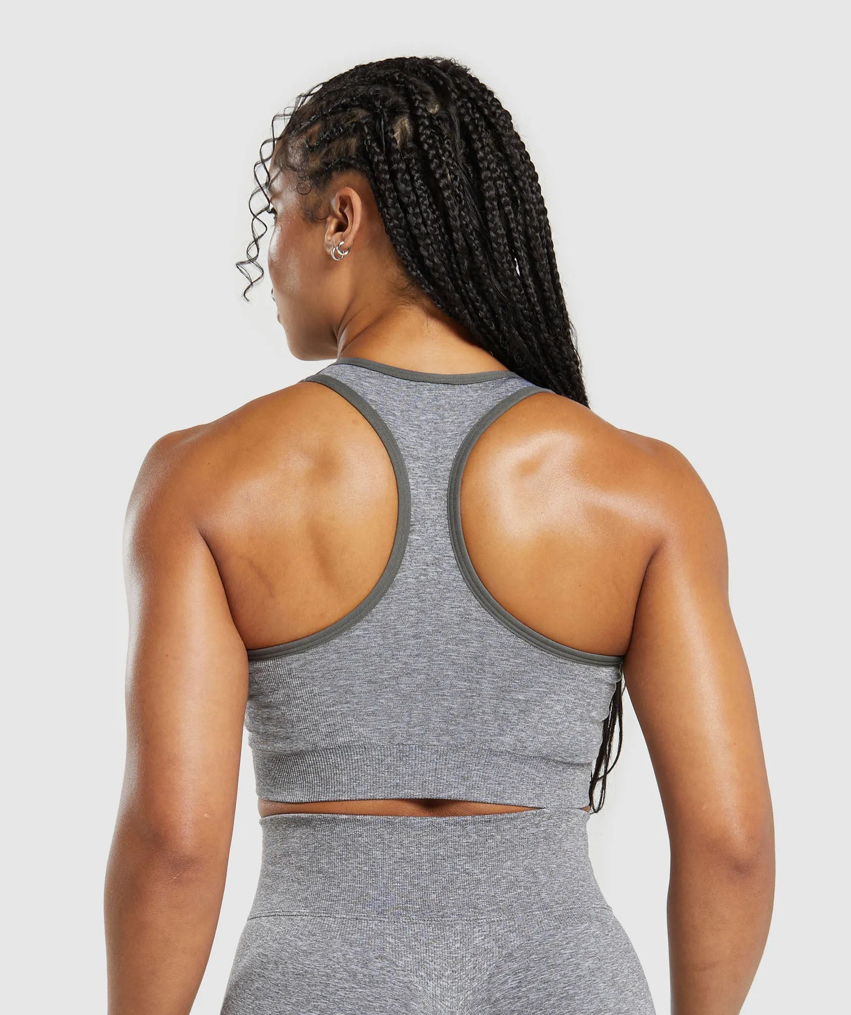 Gymshark Lift Seamless Sports Bra - Brushed Grey/White Marl sold by Gymshark product image thumbnail 2