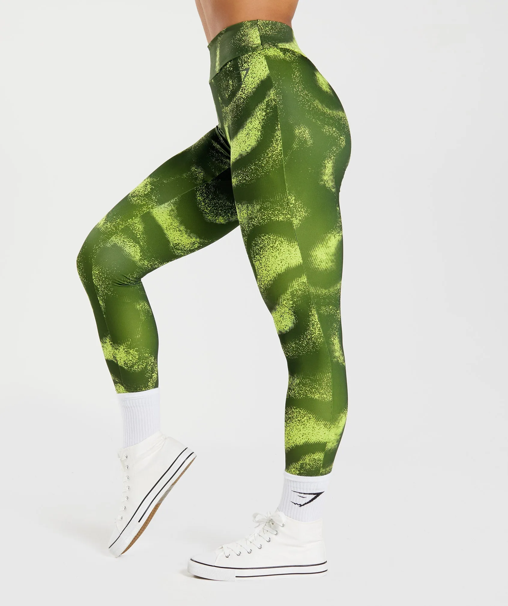 Power Regular Leggings - Moss Olive Print sold by Gymshark product image thumbnail 3