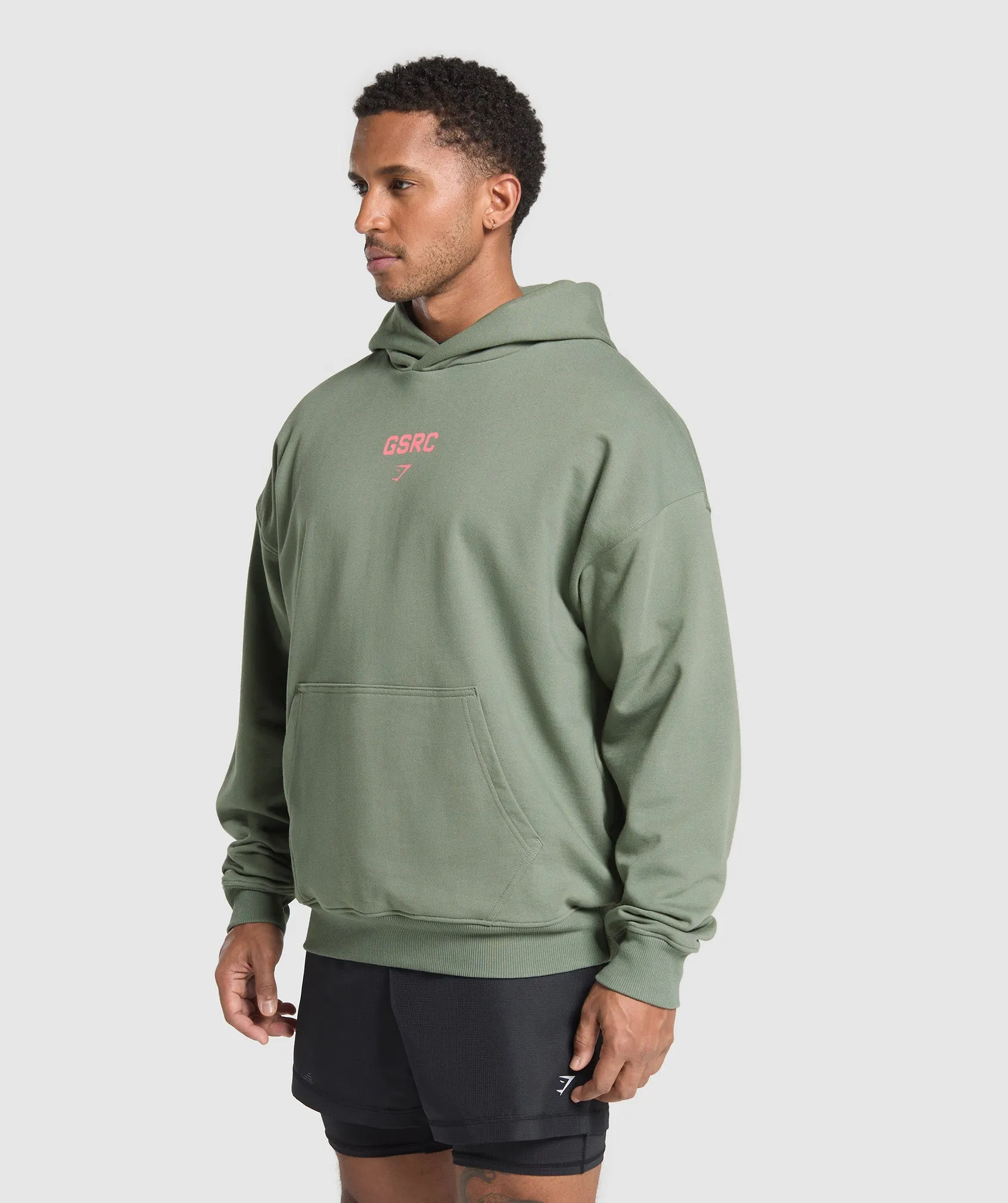 Gymshark Running Graphic Hoodie - Unit Green sold by Gymshark product image thumbnail 3