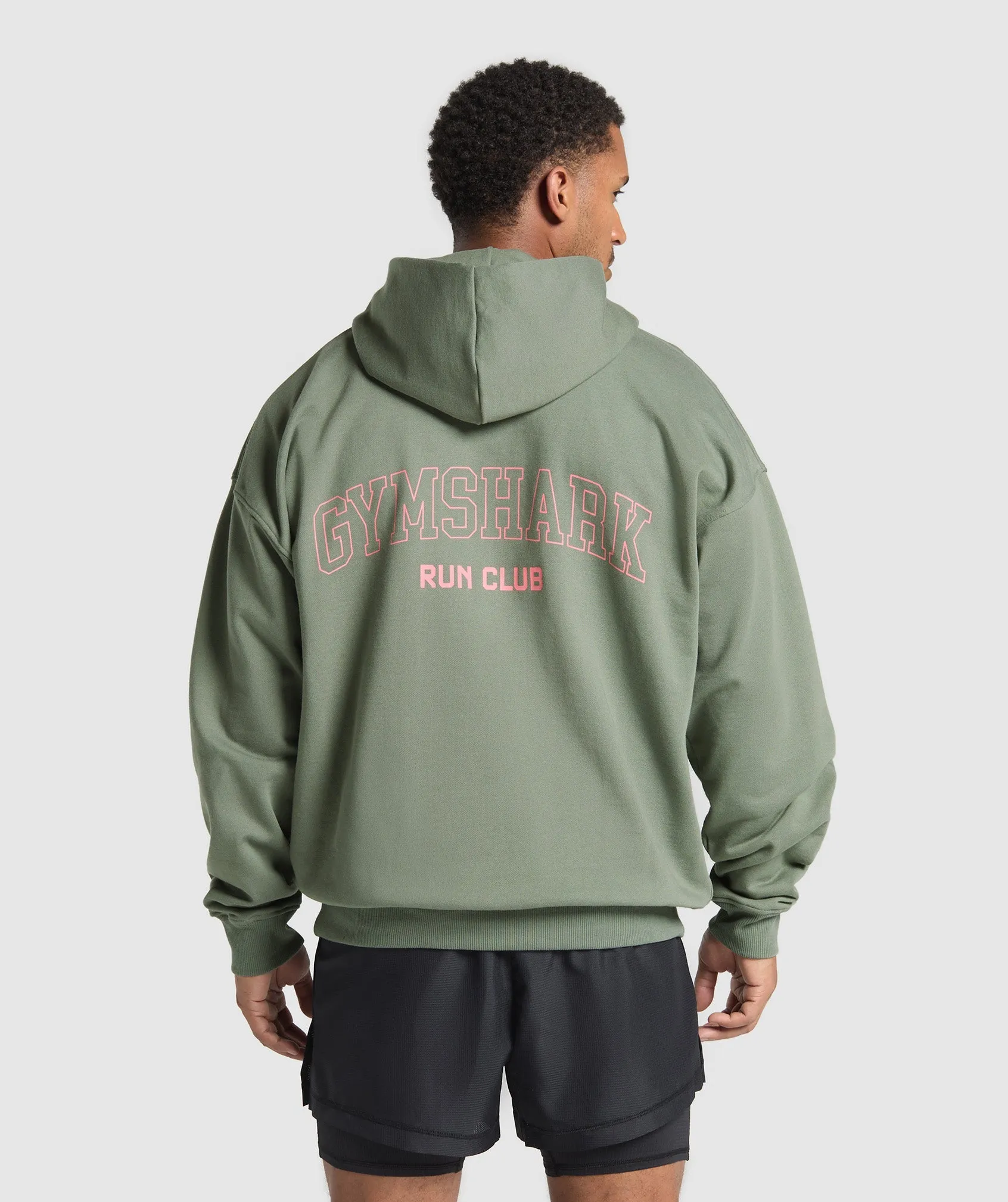 Gymshark Running Graphic Hoodie - Unit Green sold by Gymshark
