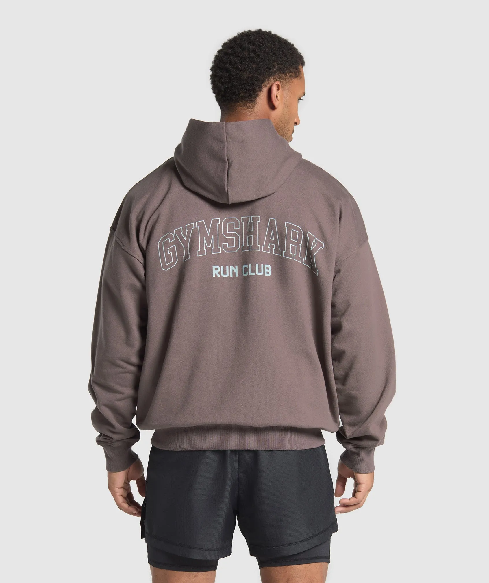 Gymshark Running Graphic Hoodie - Steel Purple sold by Gymshark