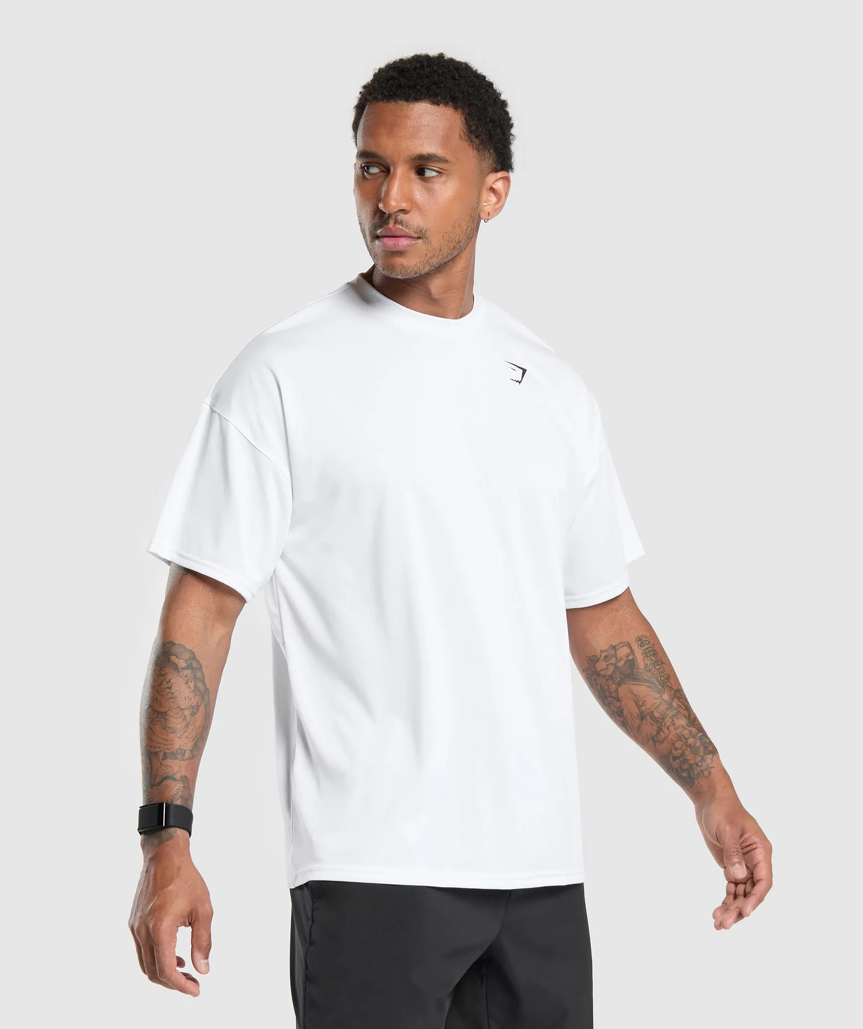 Gymshark Arrival Oversized T-Shirt - White sold by Gymshark product image thumbnail 3