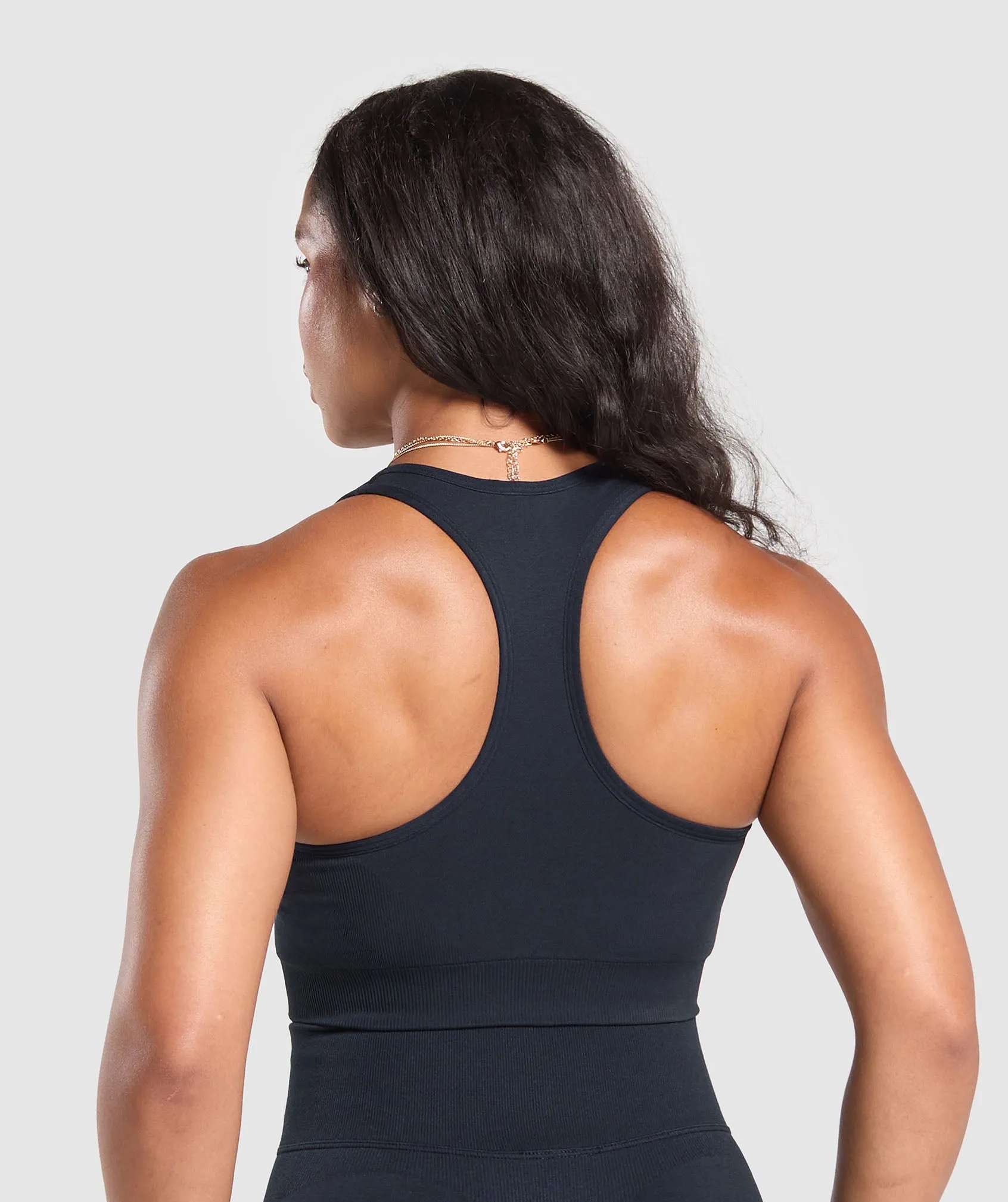 Gymshark Lift Seamless Sports Bra - Midnight Blue/Black Marl sold by Gymshark product image thumbnail 2