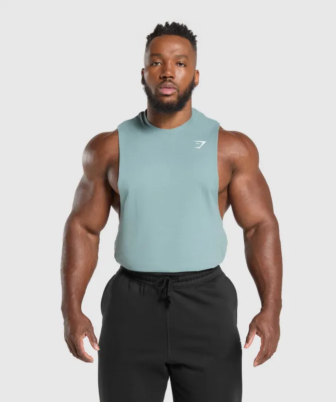 Gymshark Critical Drop Arm Tank - Celeste Blue sold by Gymshark