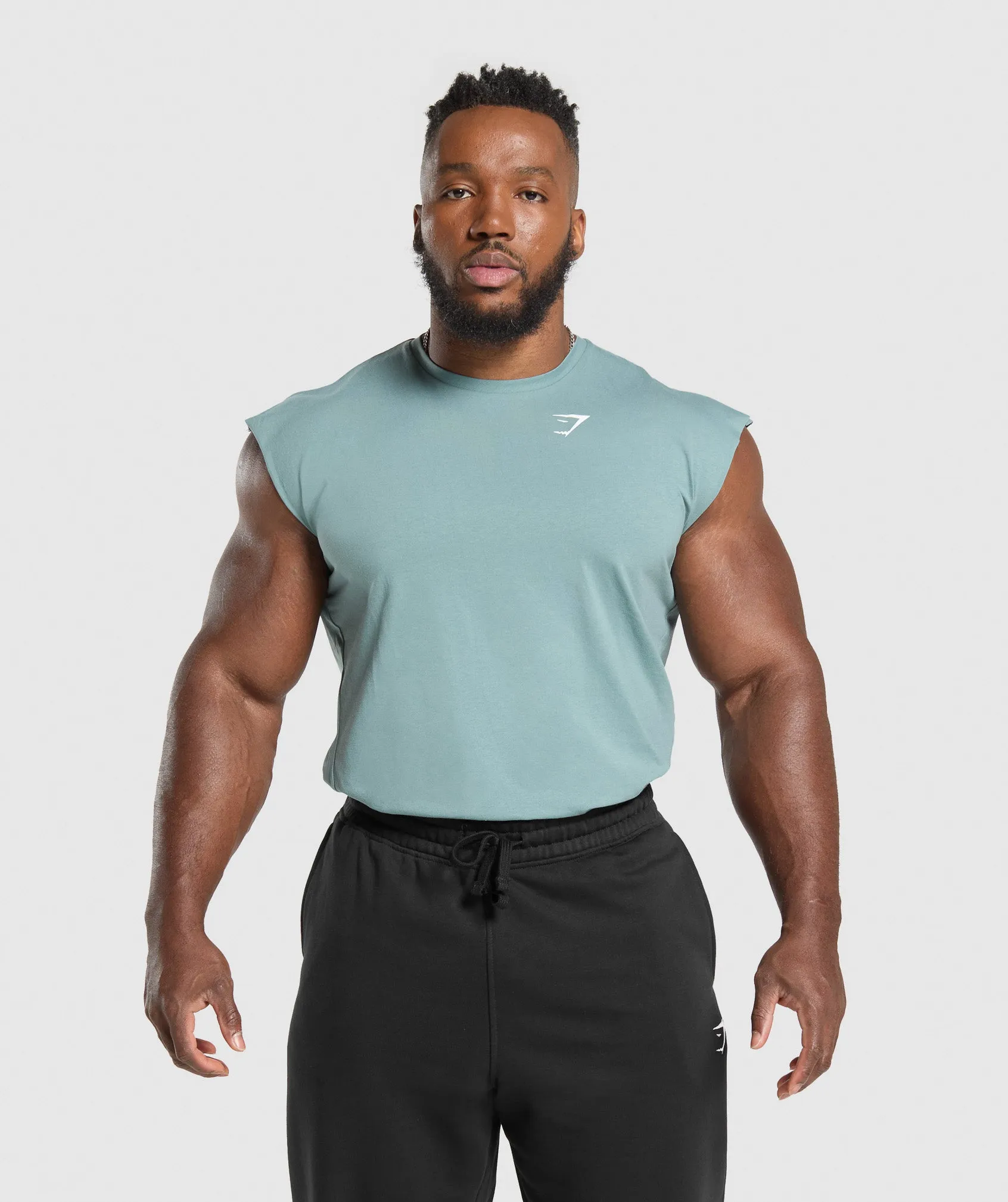 Gymshark Critical Cut Off Tank - Celeste Blue sold by Gymshark product image thumbnail 4