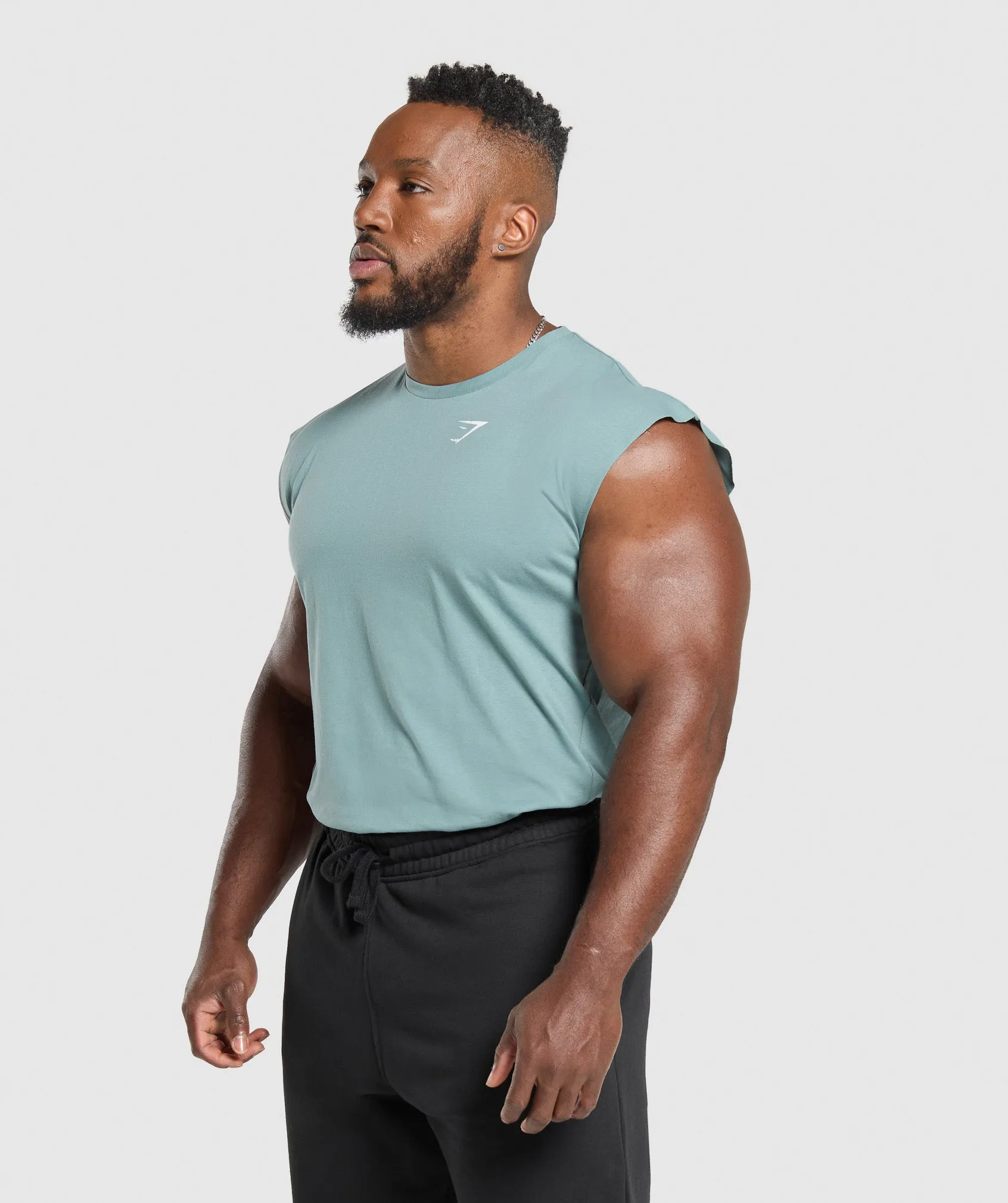 Gymshark Critical Cut Off Tank - Celeste Blue sold by Gymshark product image thumbnail 5