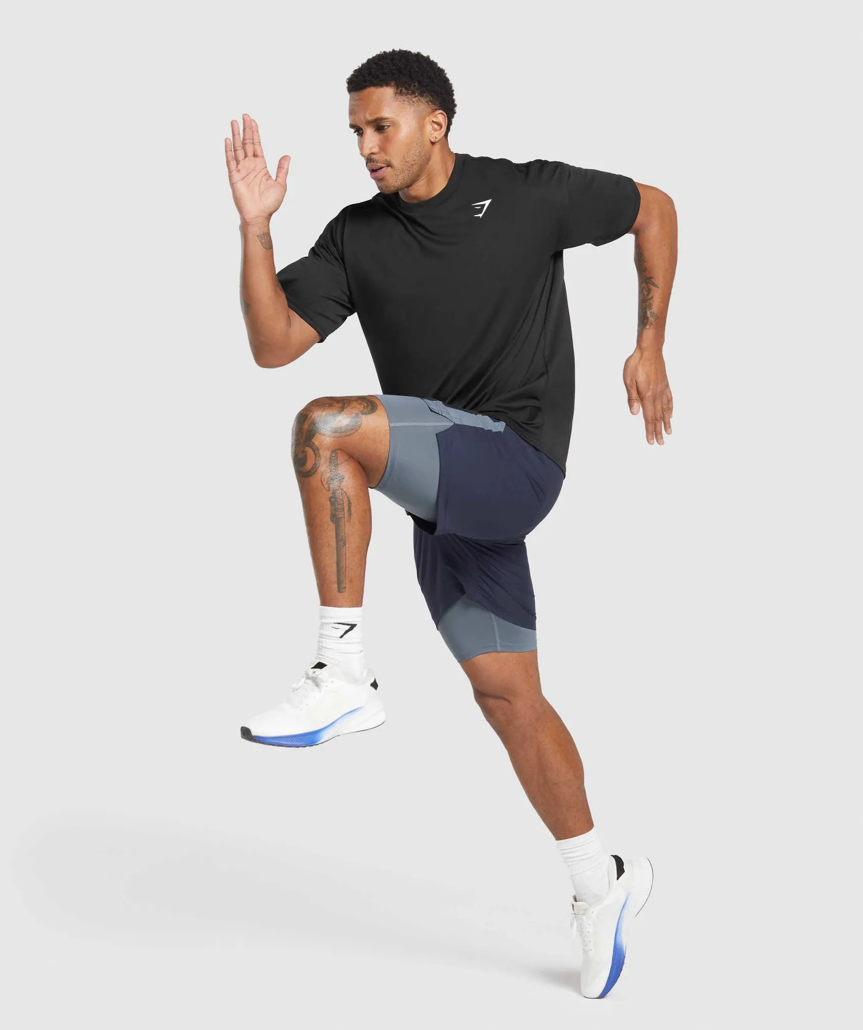 Gymshark Sport 7" 2 in 1 Shorts - Heavy Blue/Iron Blue sold by Gymshark product image thumbnail 3