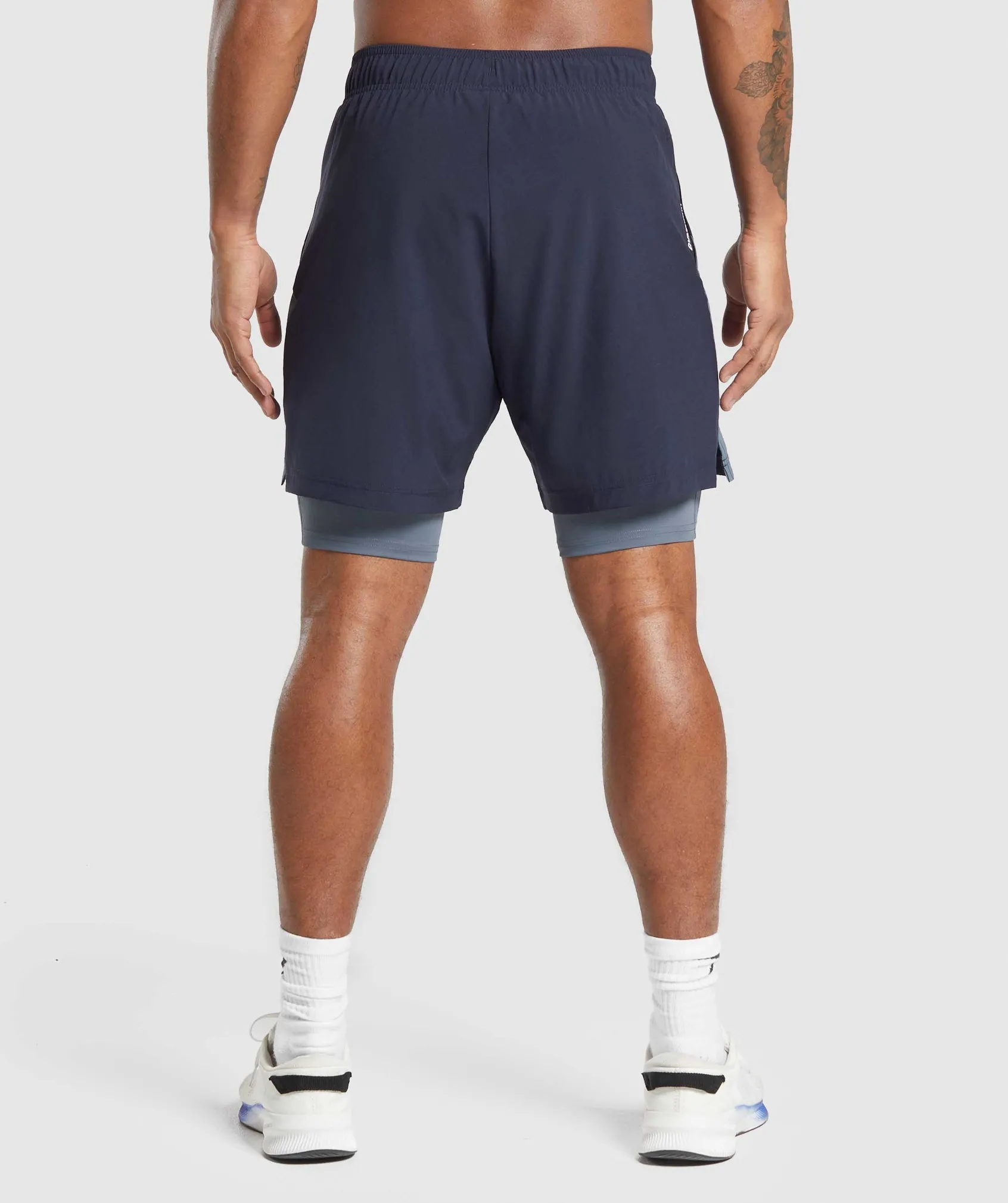 Gymshark Sport 7" 2 in 1 Shorts - Heavy Blue/Iron Blue sold by Gymshark product image thumbnail 2