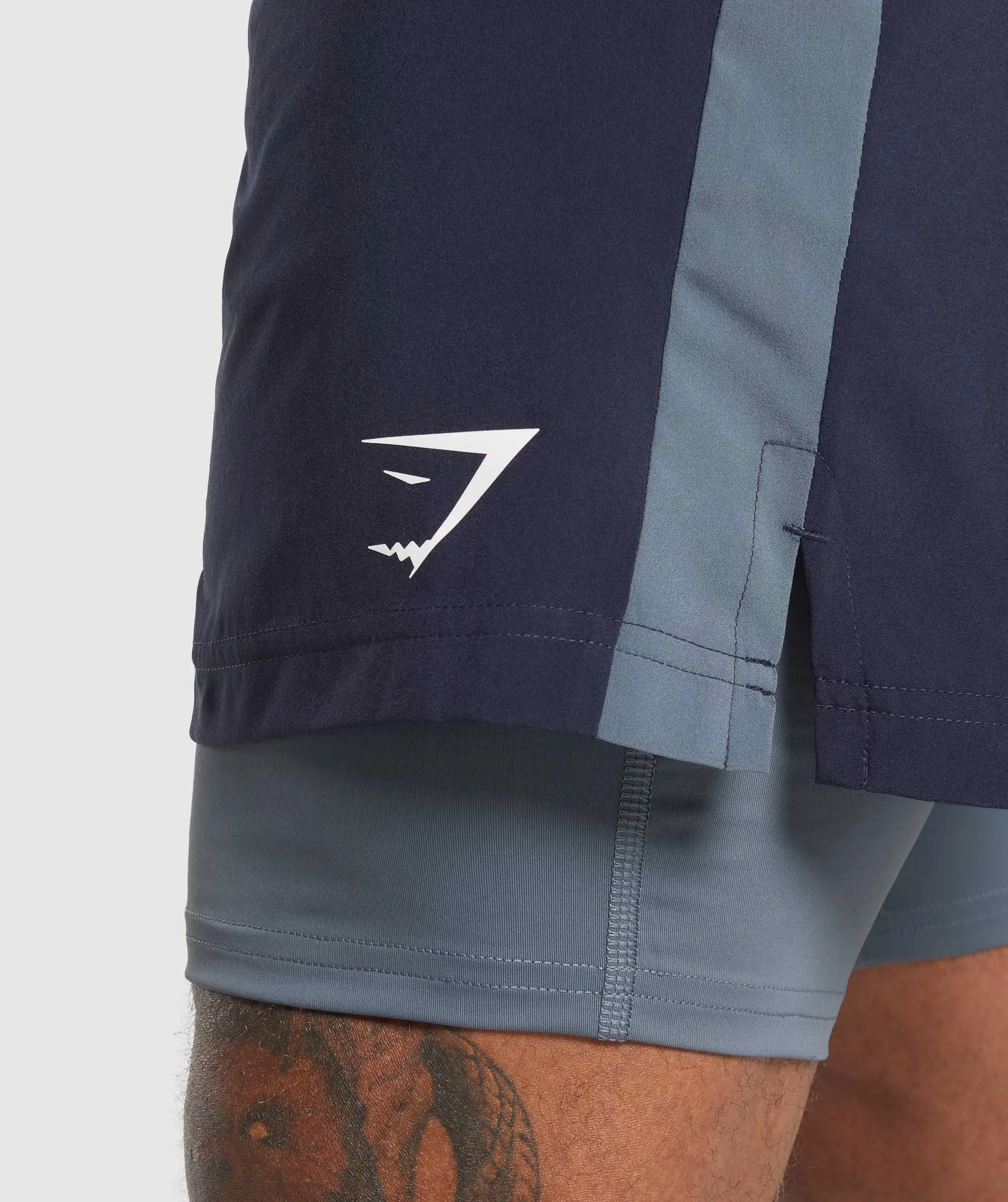 Gymshark Sport 7" 2 in 1 Shorts - Heavy Blue/Iron Blue sold by Gymshark product image thumbnail 5