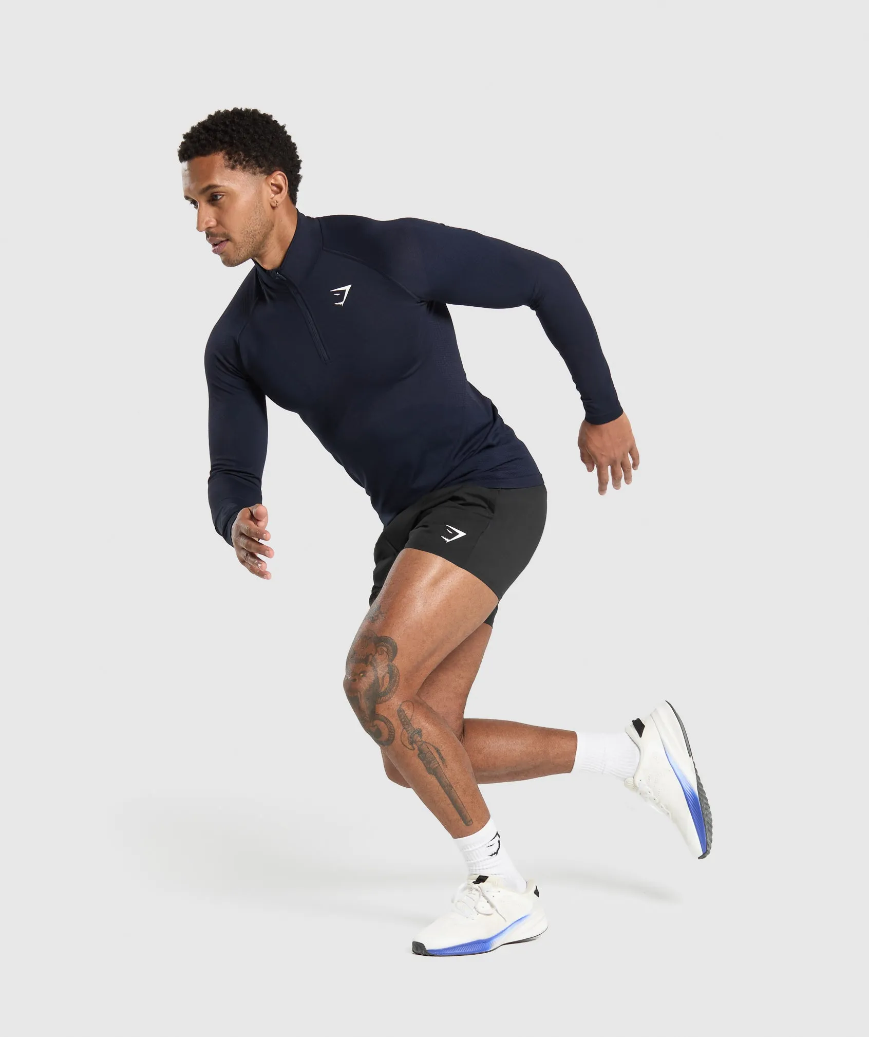 Gymshark Vital 1/4 Zip - Navy/Heavy Blue sold by Gymshark product image thumbnail 4