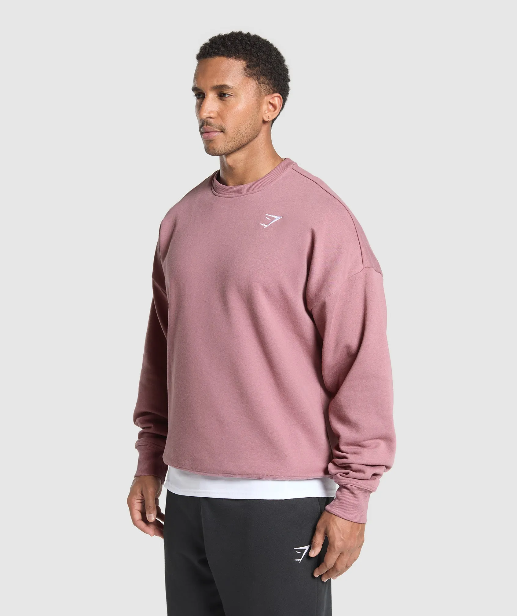 Gymshark Oversized Crest Crew - Calm Pink sold by Gymshark product image thumbnail 4