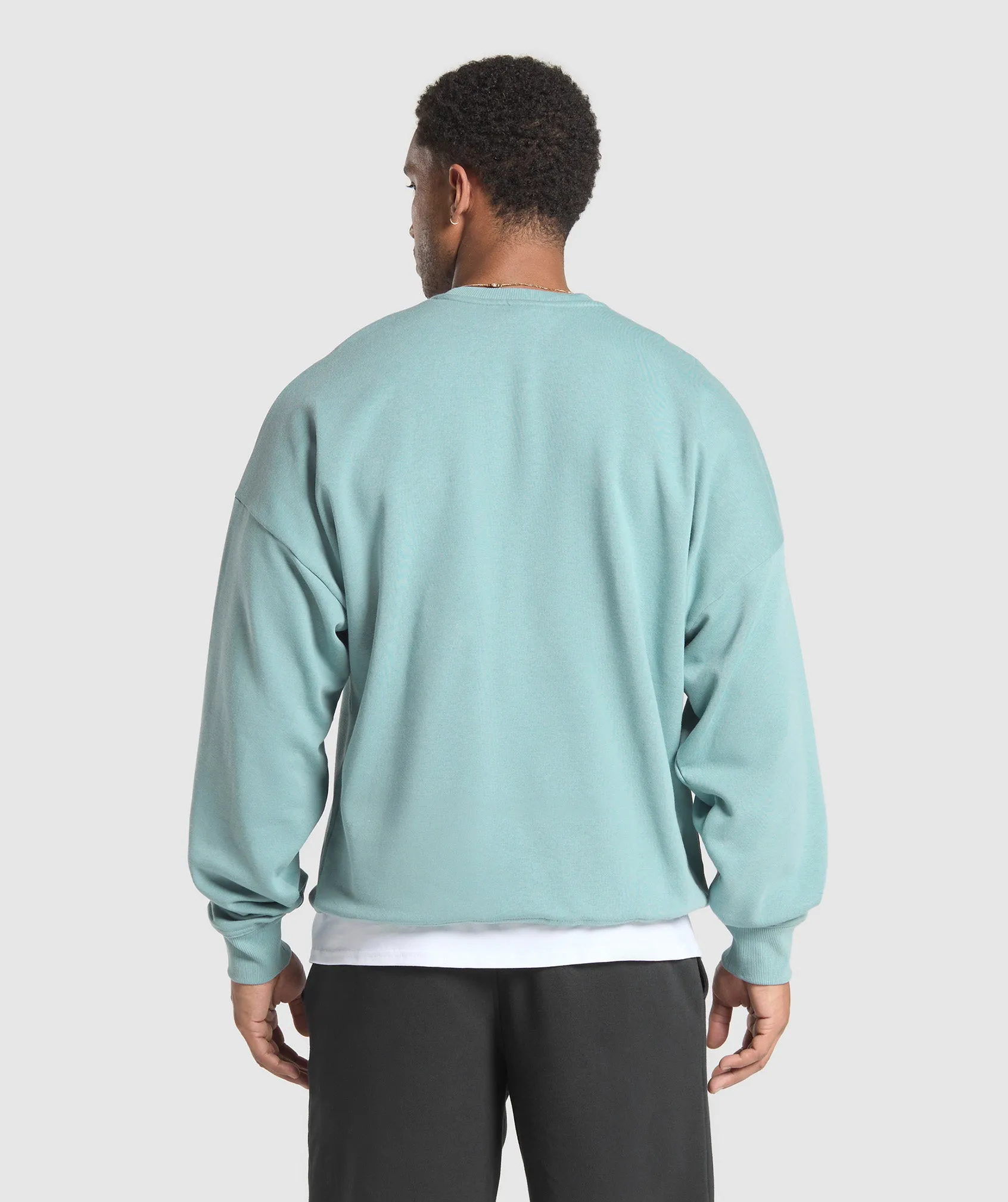 Gymshark Oversized Crest Crew - Rest Blue sold by Gymshark product image thumbnail 2