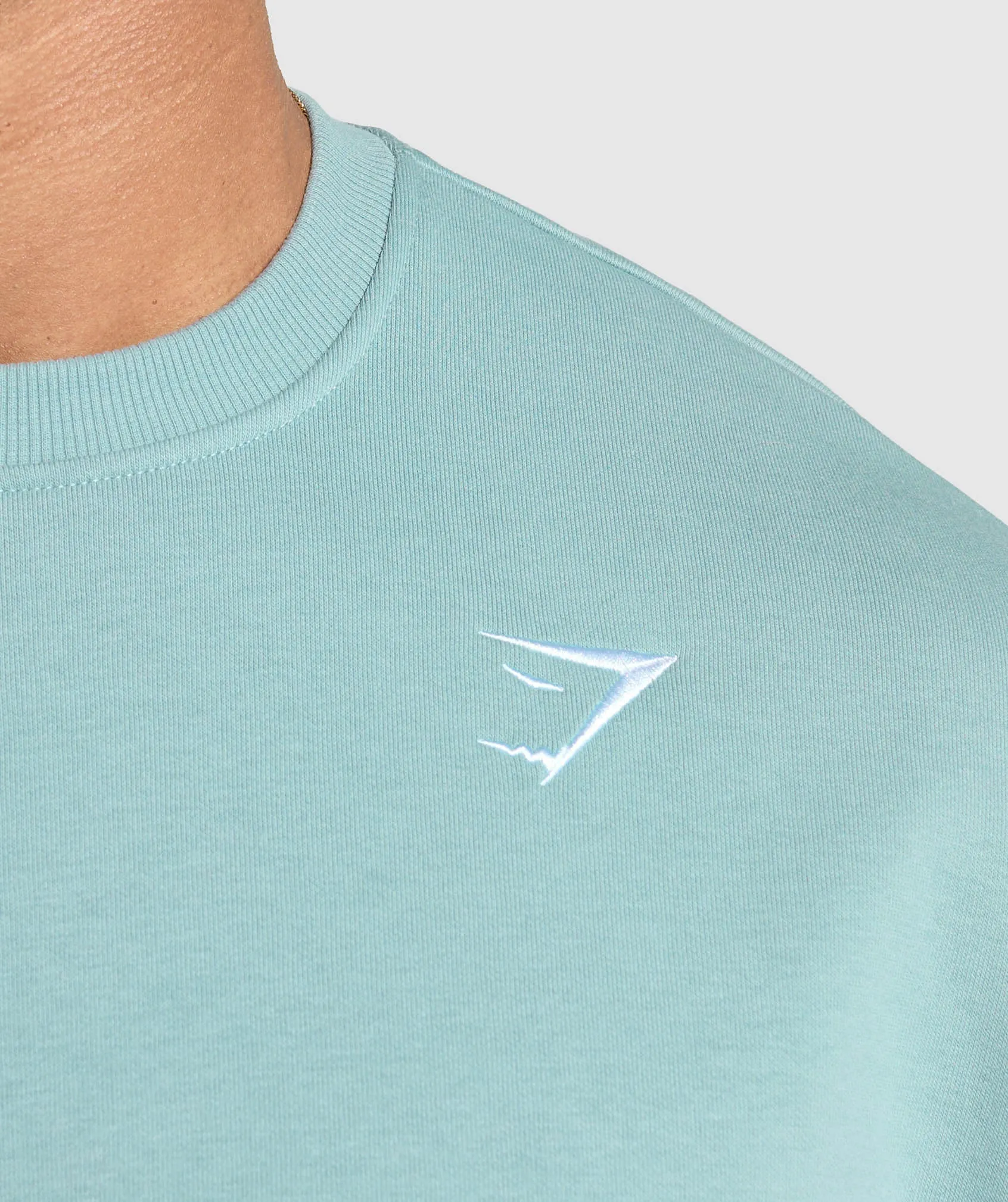Gymshark Oversized Crest Crew - Rest Blue sold by Gymshark product image thumbnail 5