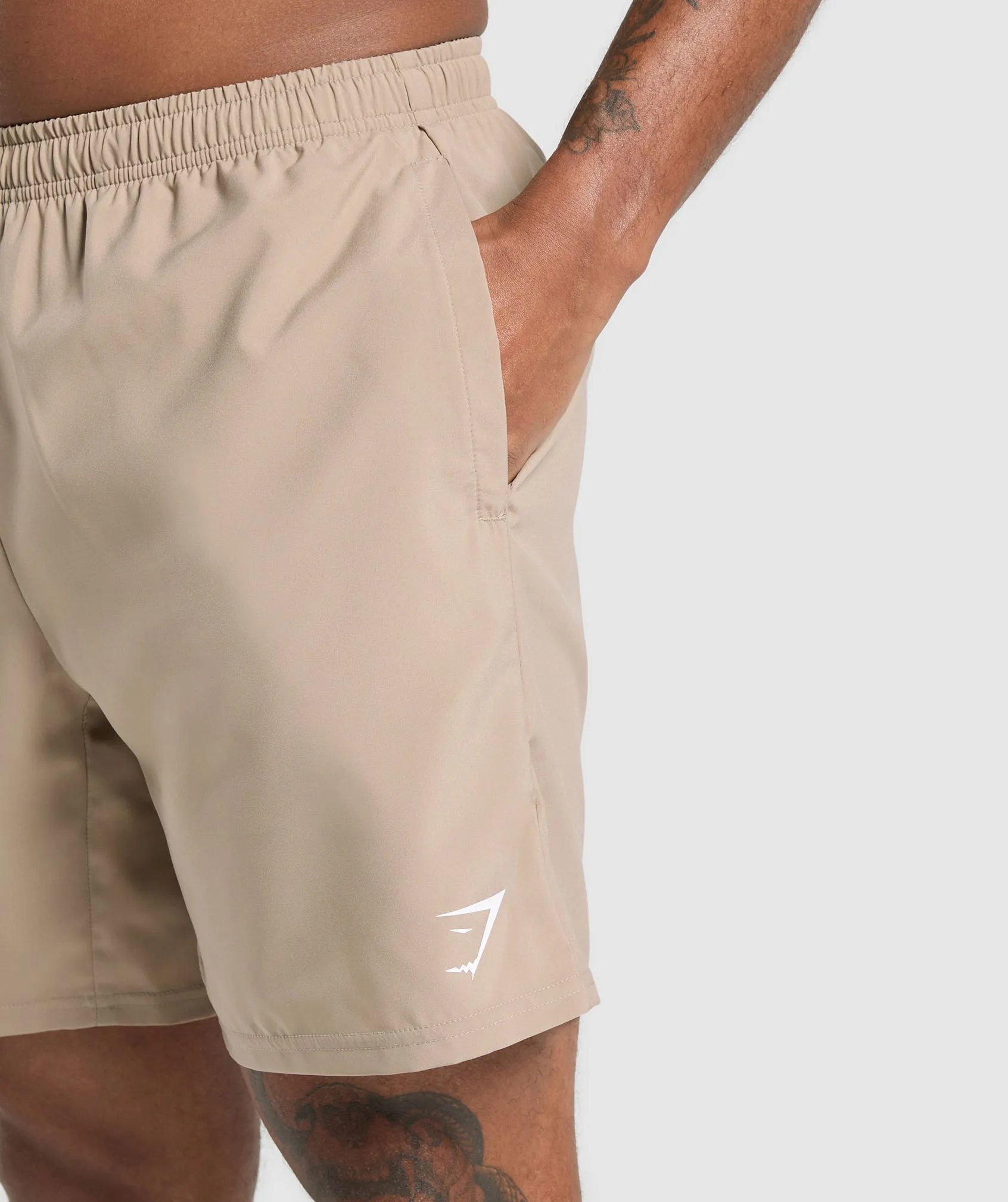 Gymshark Arrival 7" Shorts - Cement Brown sold by Gymshark product image thumbnail 5