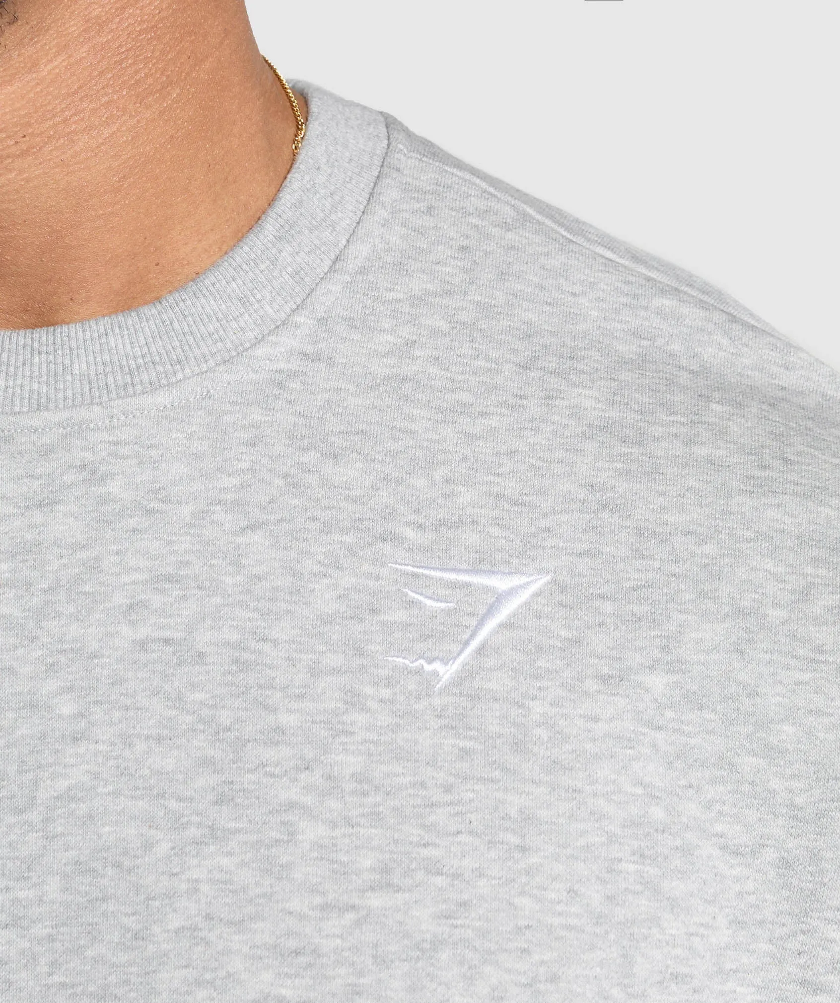 Gymshark Oversized Crest Crew - Light Grey Core Marl sold by Gymshark product image thumbnail 5