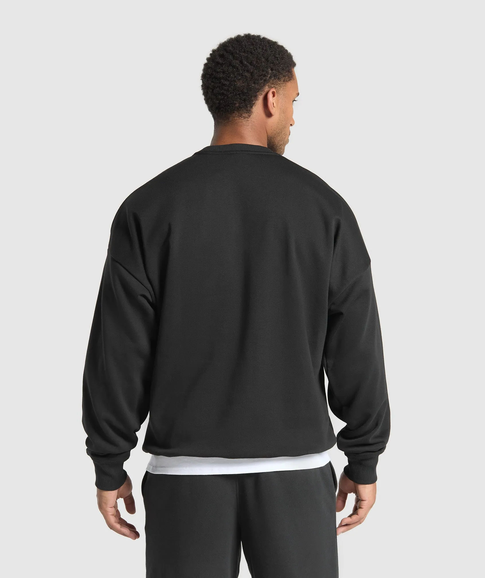 Gymshark Oversized Crest Crew - Black sold by Gymshark product image thumbnail 2