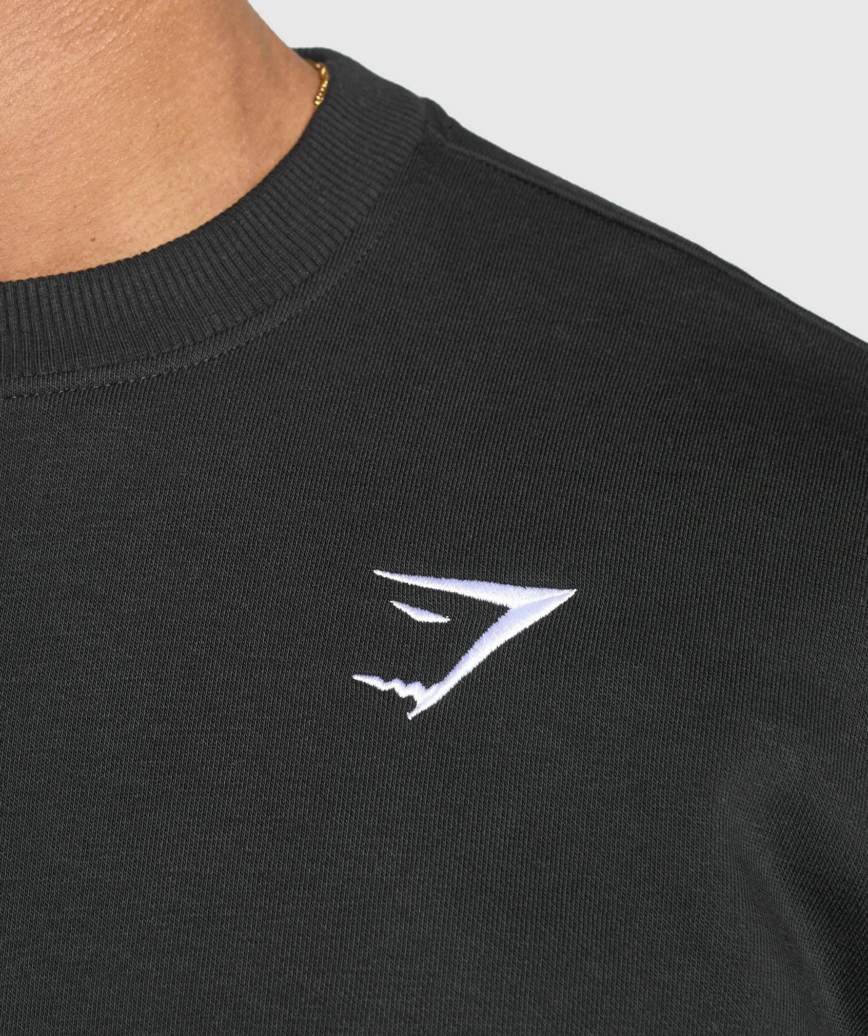 Gymshark Oversized Crest Crew - Black sold by Gymshark product image thumbnail 5
