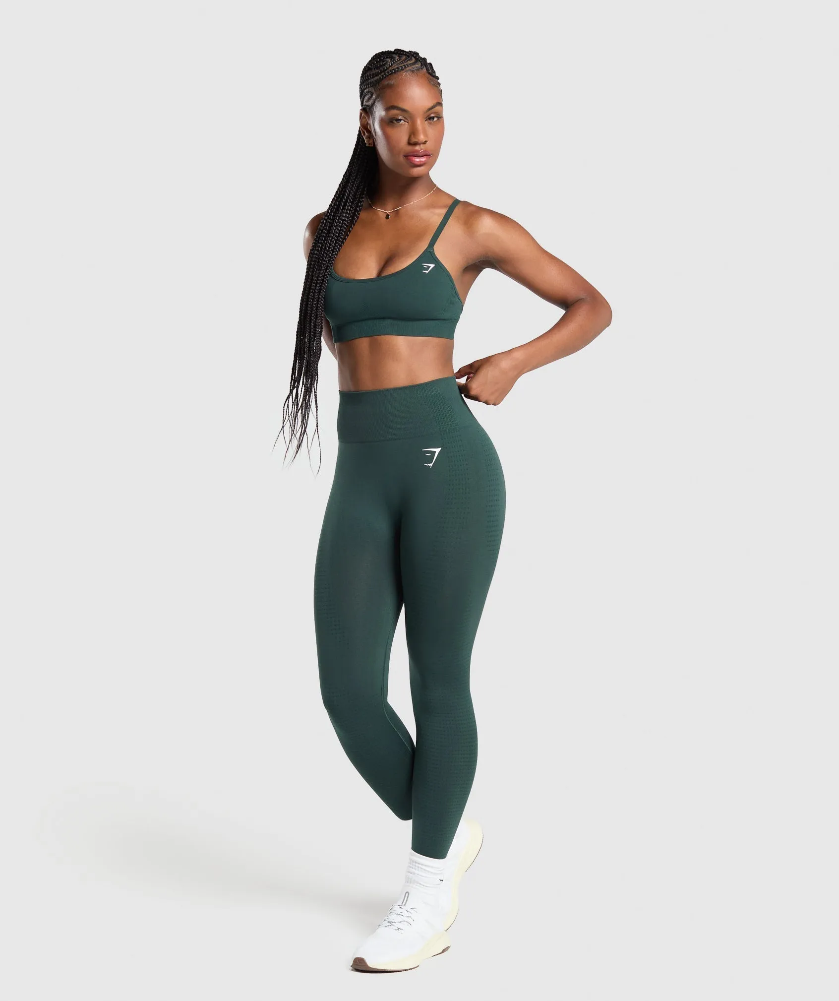 Gymshark Vital Sports Bra - Woodland Green Marl sold by Gymshark product image thumbnail 4