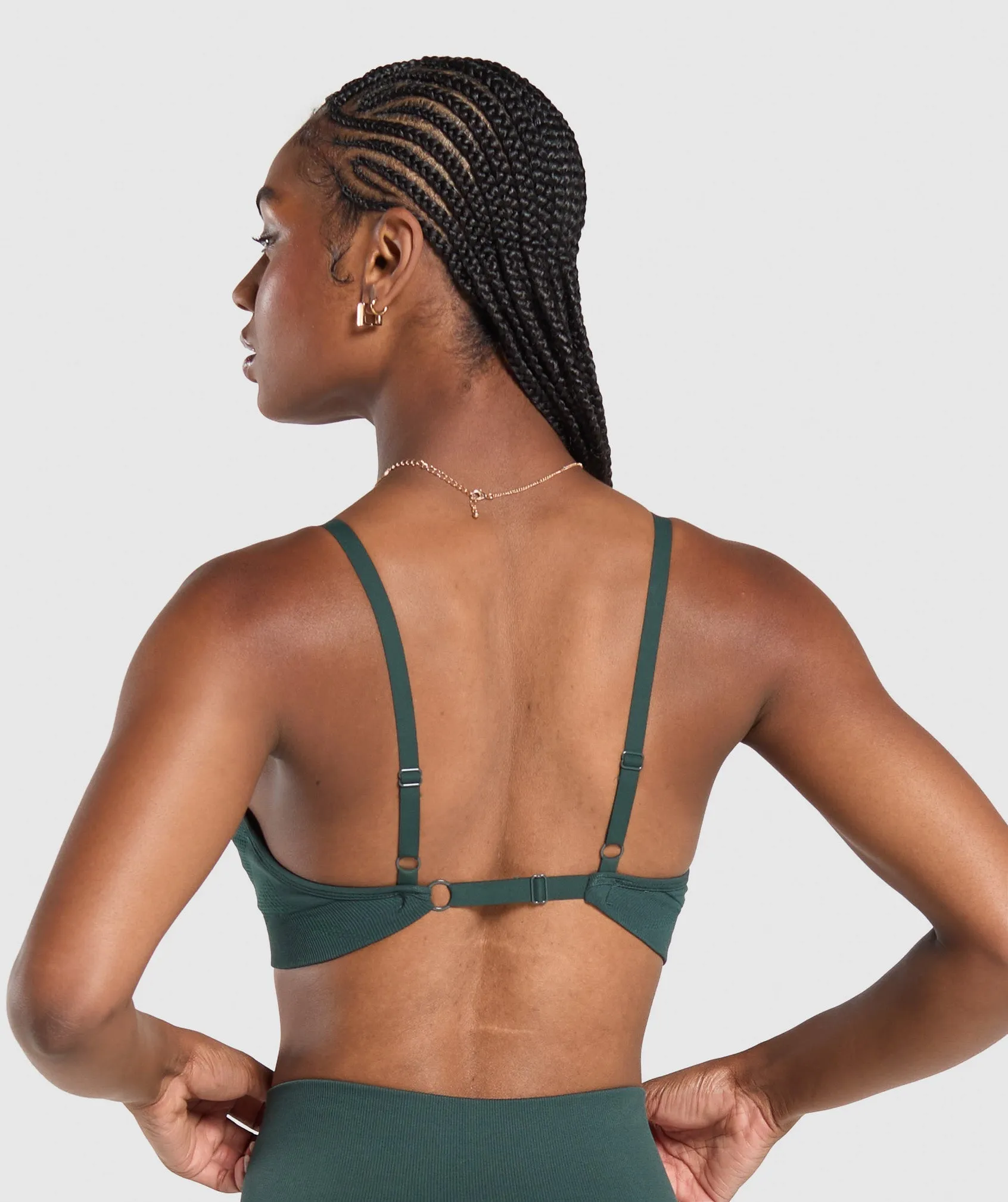Gymshark Vital Sports Bra - Woodland Green Marl sold by Gymshark product image thumbnail 3