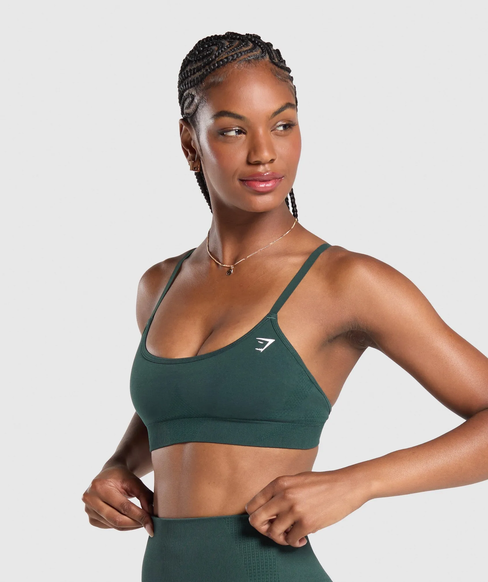 Gymshark Vital Sports Bra - Woodland Green Marl sold by Gymshark product image thumbnail 2