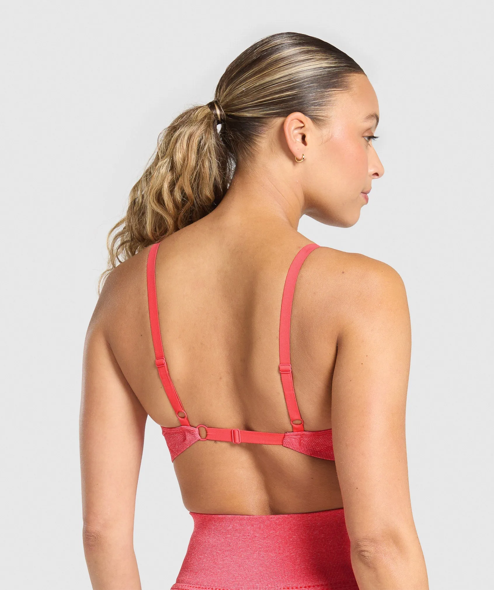 Gymshark Vital Sports Bra - Coral Red Marl sold by Gymshark product image thumbnail 3