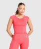 Gymshark Vital Scoop Neck Top - Coral Red Marl sold by Gymshark