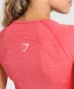 Gymshark Vital Scoop Neck Top - Coral Red Marl sold by Gymshark