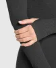 Gymshark Vital Seamless Long Sleeve Cut Out Top - Black Marl sold by Gymshark