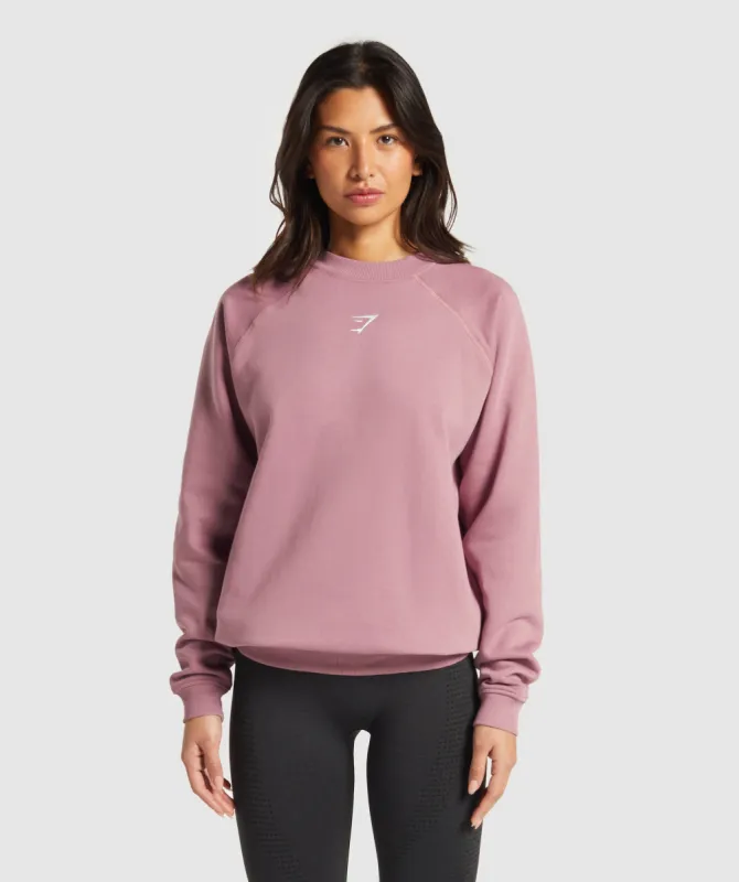 Gymshark Training Oversized Fleece Sweatshirt - Calm Pink sold by Gymshark