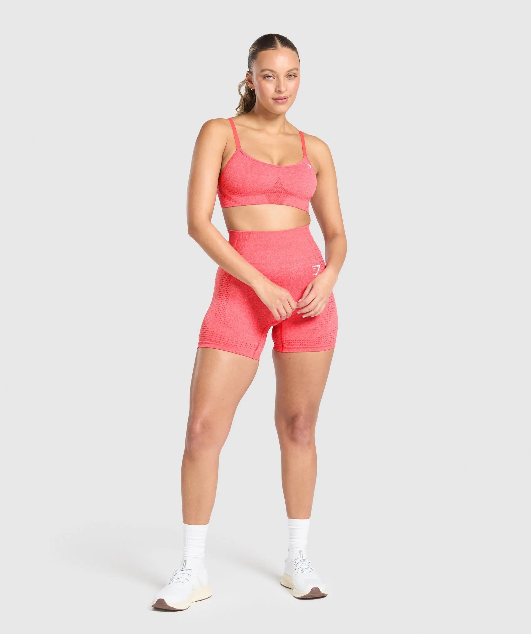 Gymshark Vital Seamless 2.0 Shorts - Coral Red Marl sold by Gymshark product image thumbnail 5