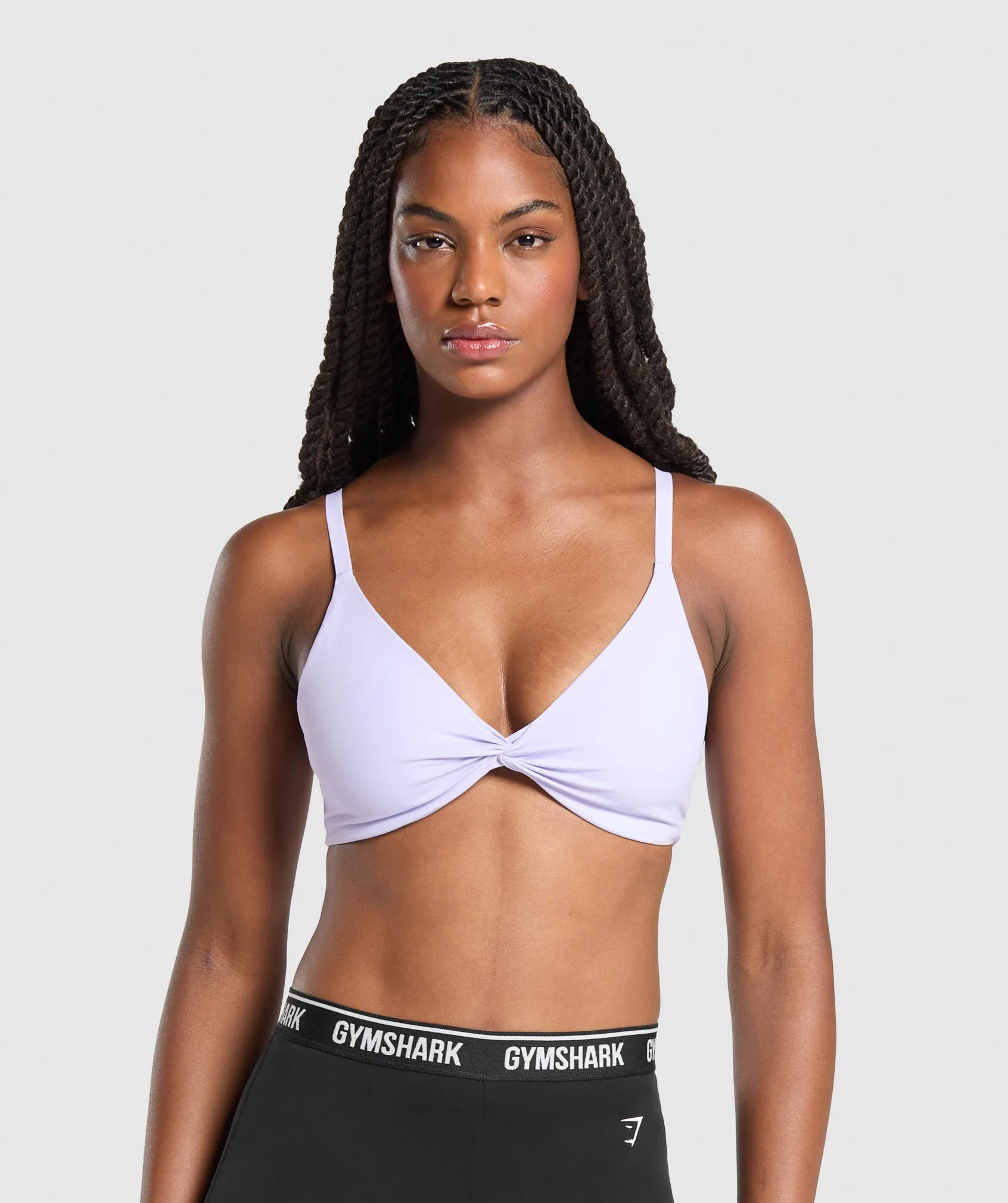 Gymshark Twist Front Bralette - Fresh Lilac sold by Gymshark