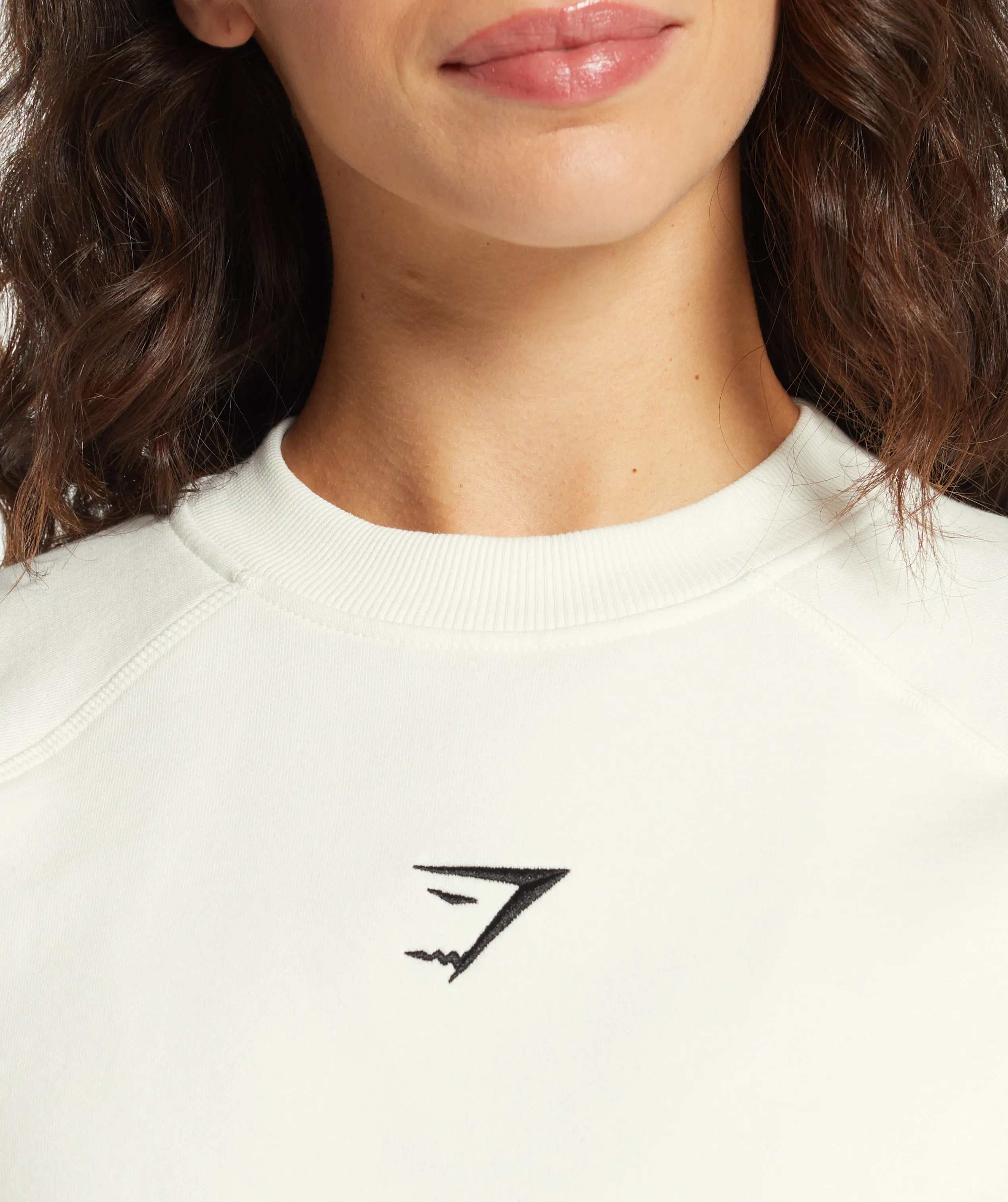 Gymshark Training Oversized Fleece Sweatshirt - Soft White sold by Gymshark product image thumbnail 2
