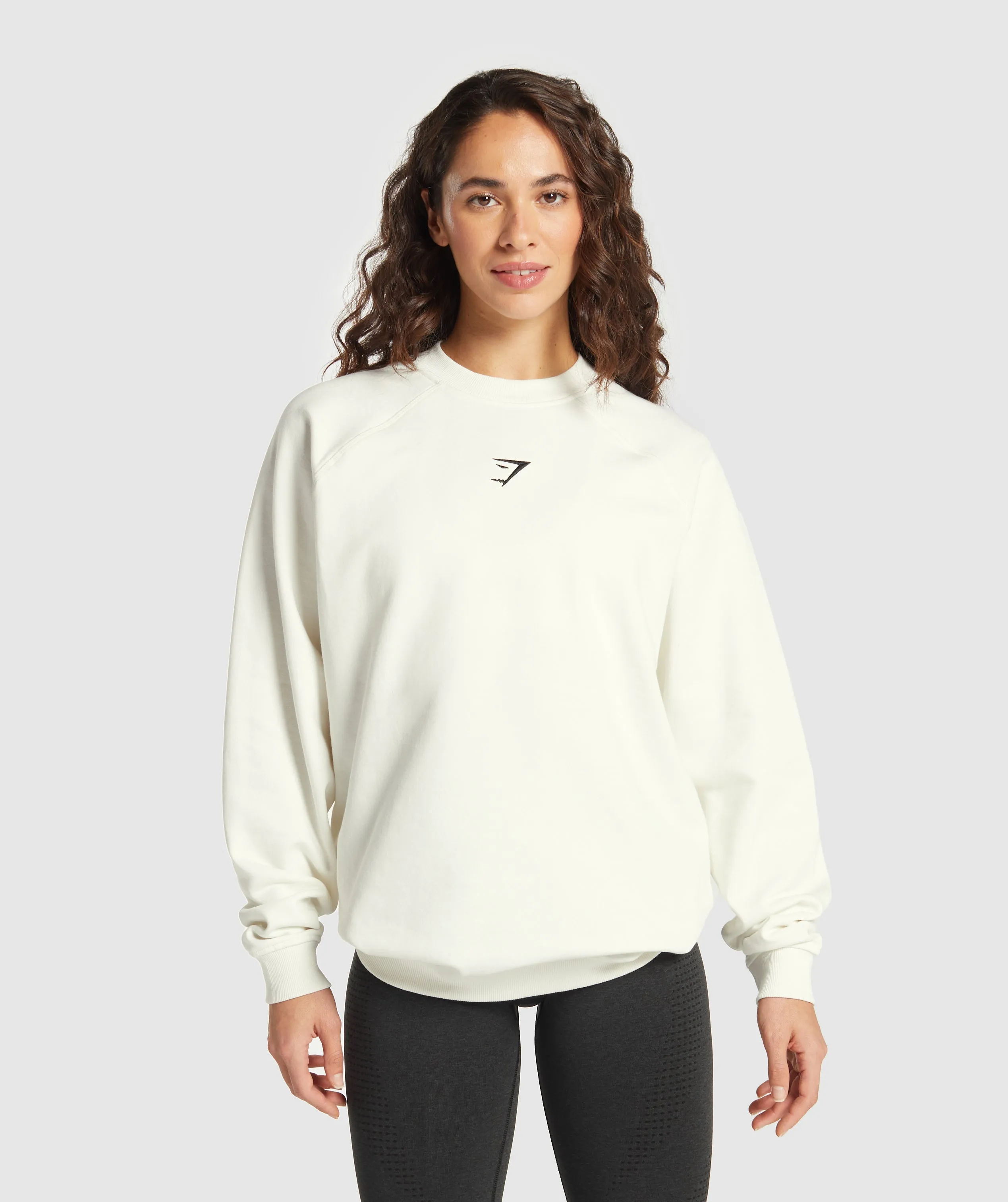 Gymshark Training Oversized Fleece Sweatshirt - Soft White sold by Gymshark