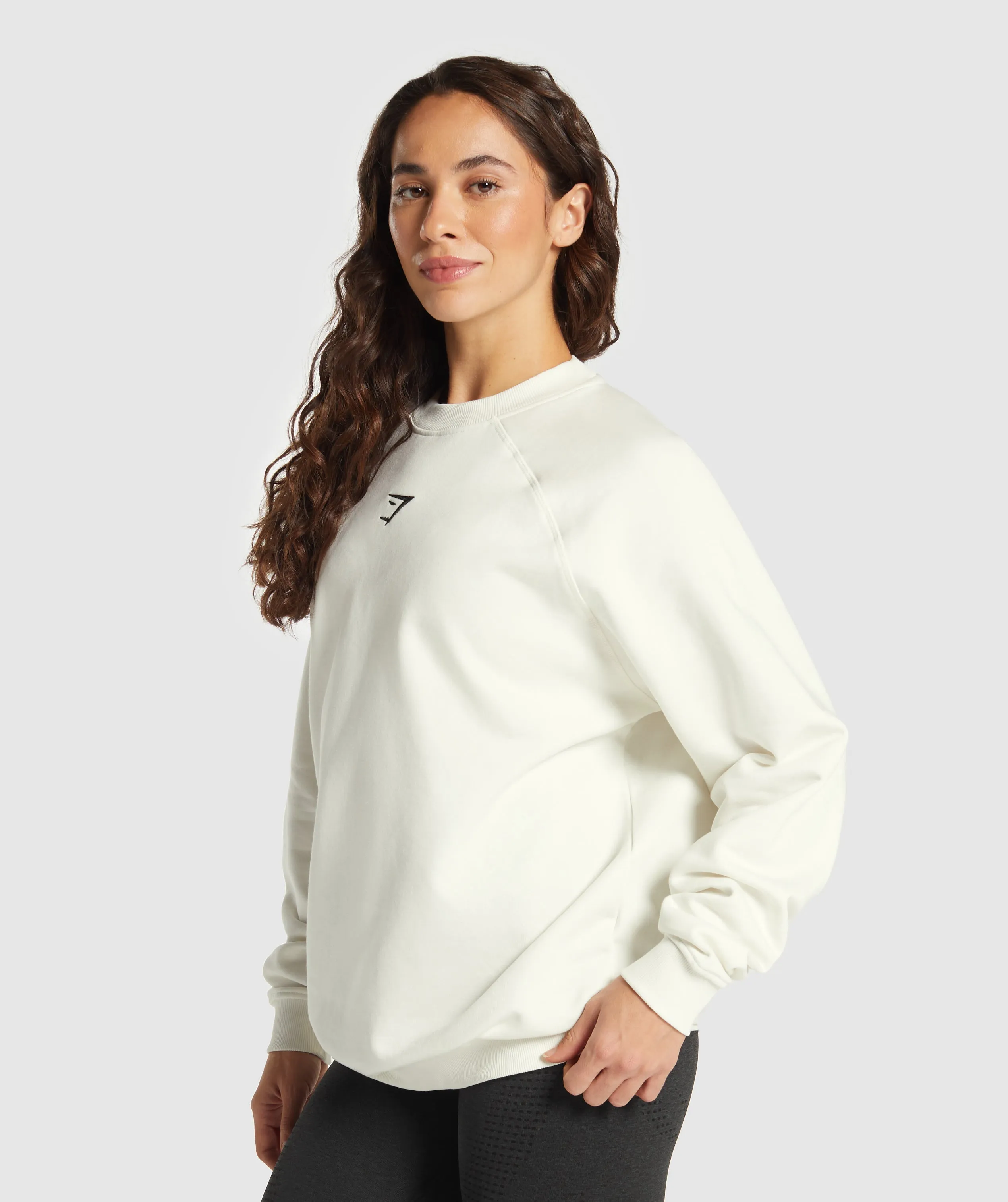 Gymshark Training Oversized Fleece Sweatshirt - Soft White sold by Gymshark product image thumbnail 3