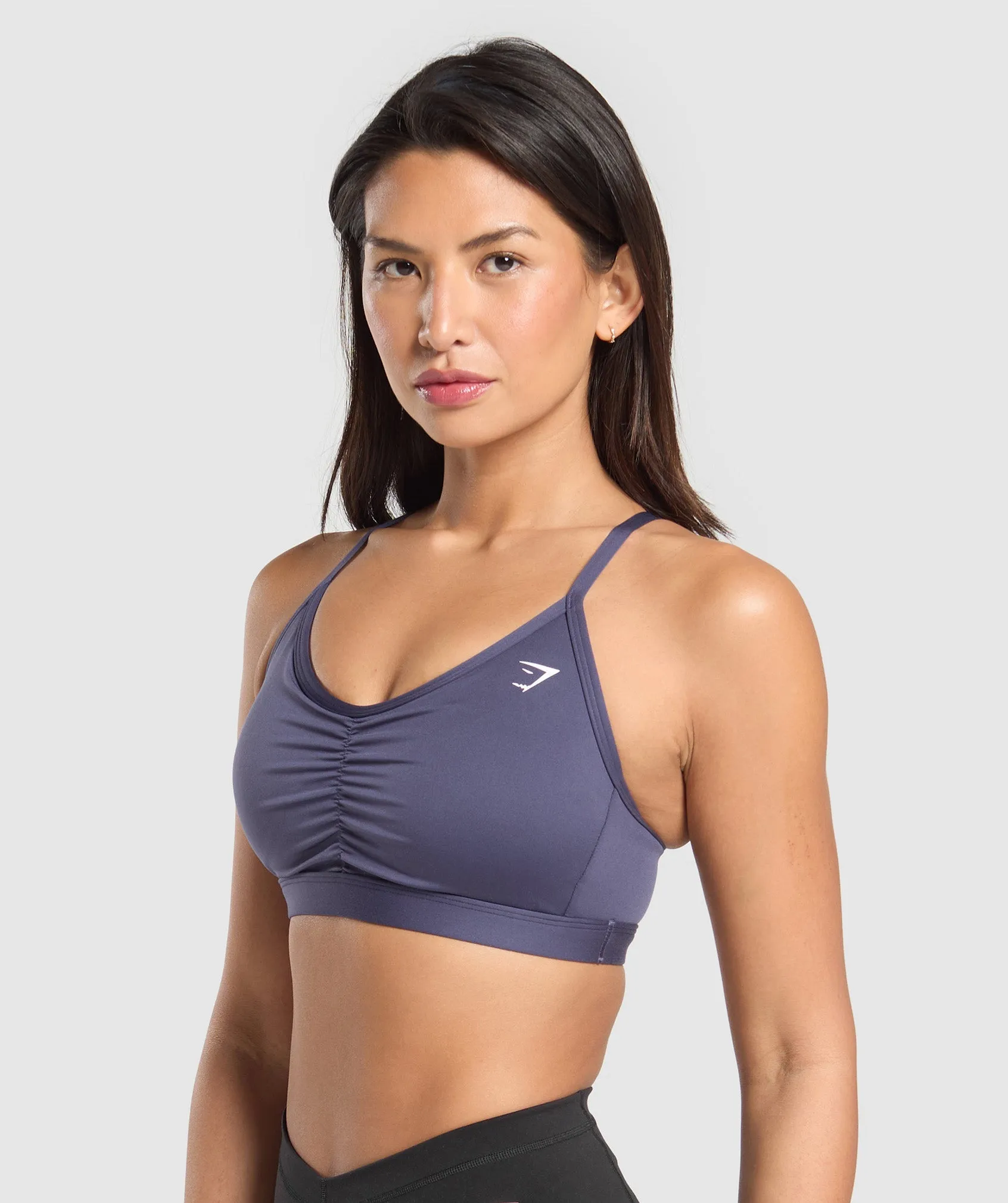 Gymshark Ruched Sports Bra - Weighted Purple sold by Gymshark