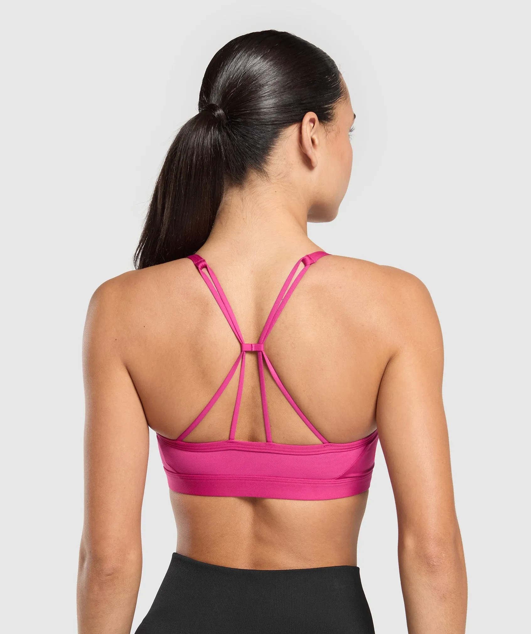 Gymshark Ruched Strappy Sports Bra - Winning Pink sold by Gymshark product image thumbnail 2