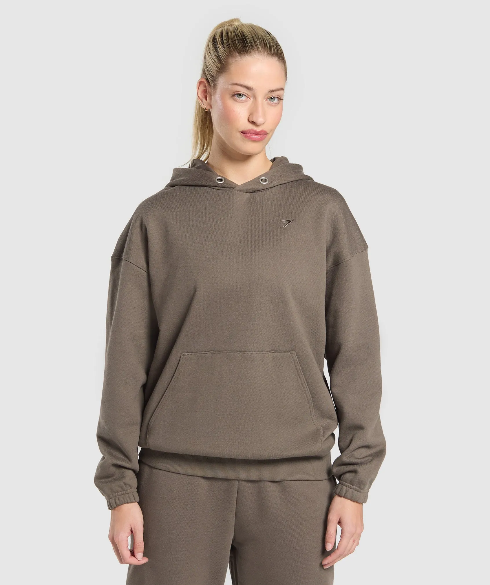 Gymshark Rest Day Sweats 2.0 Oversized Hoodie - Camo Brown sold by Gymshark