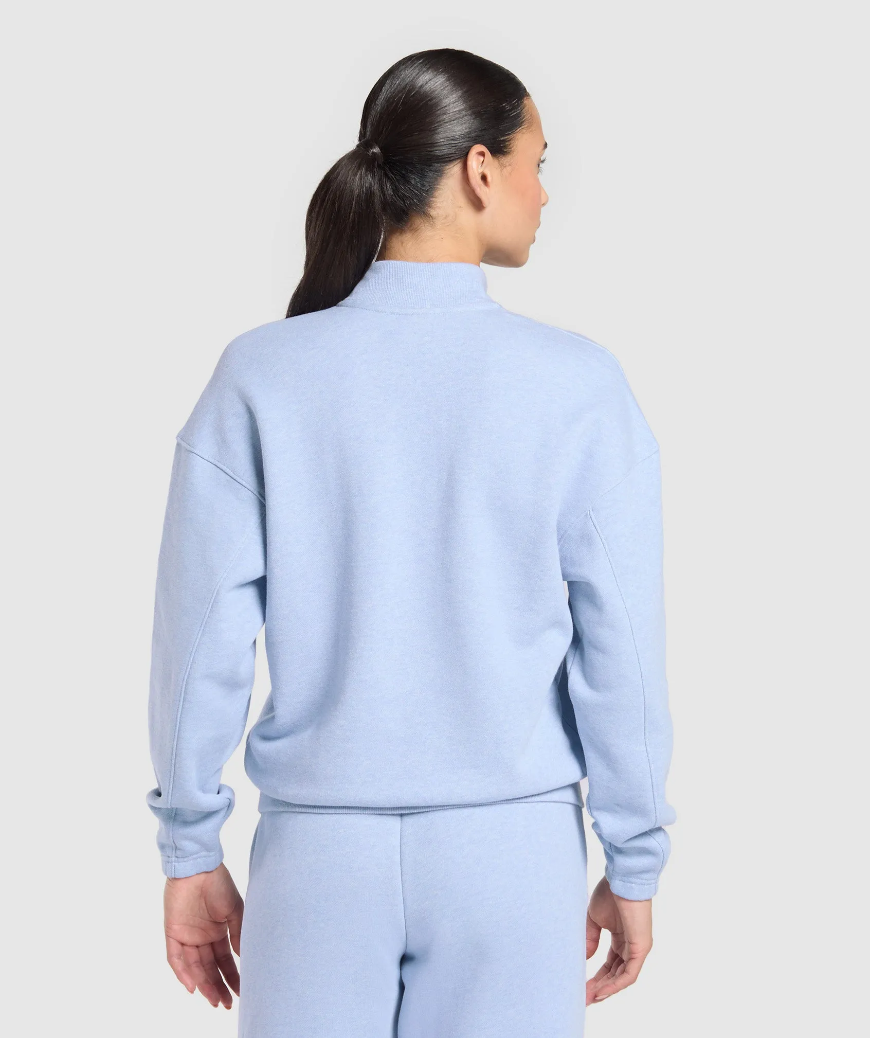 Gymshark Rest Day Sweats 2.0 1/4 Zip Pullover - Blue Marl sold by Gymshark product image thumbnail 2