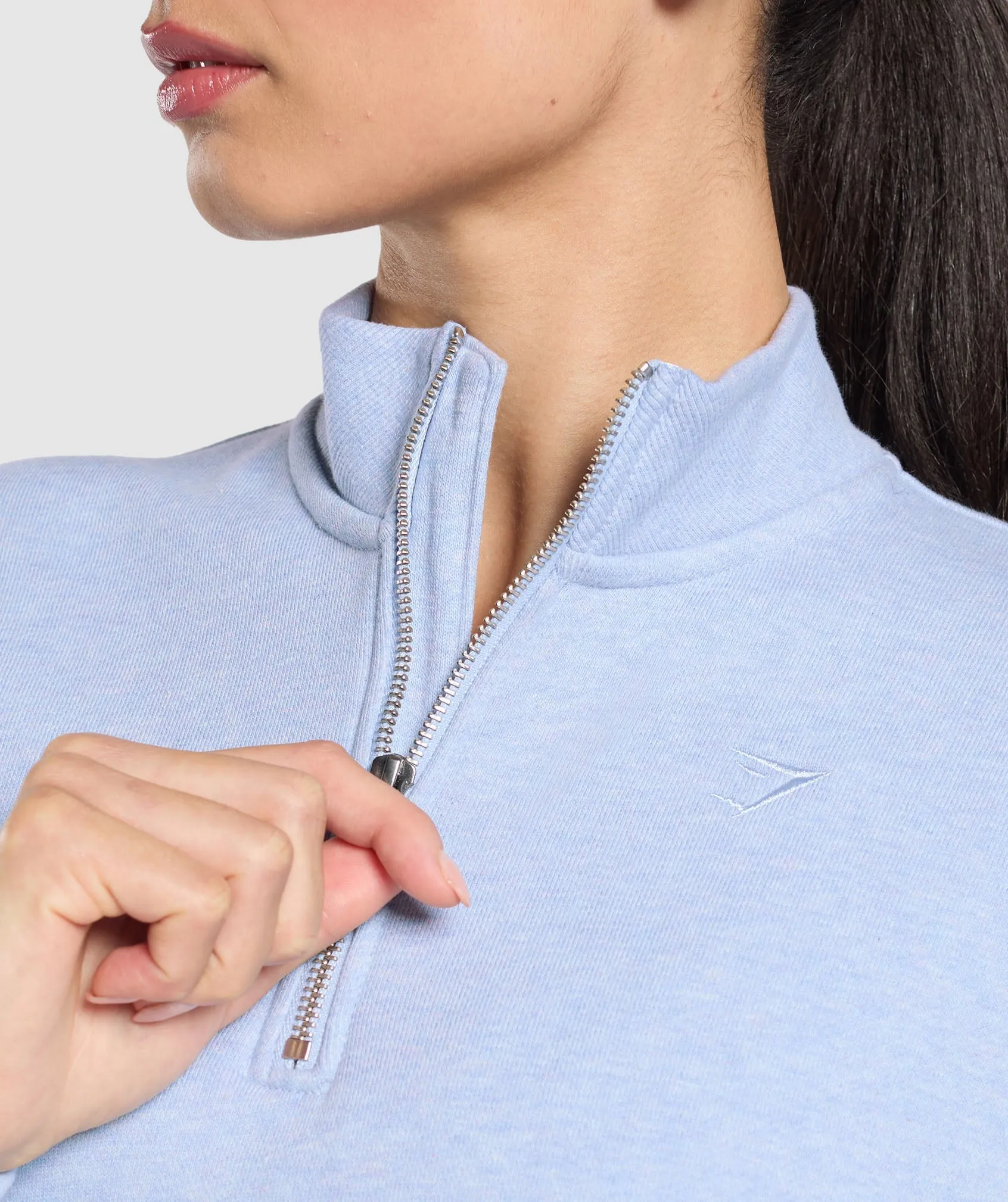 Gymshark Rest Day Sweats 2.0 1/4 Zip Pullover - Blue Marl sold by Gymshark product image thumbnail 5