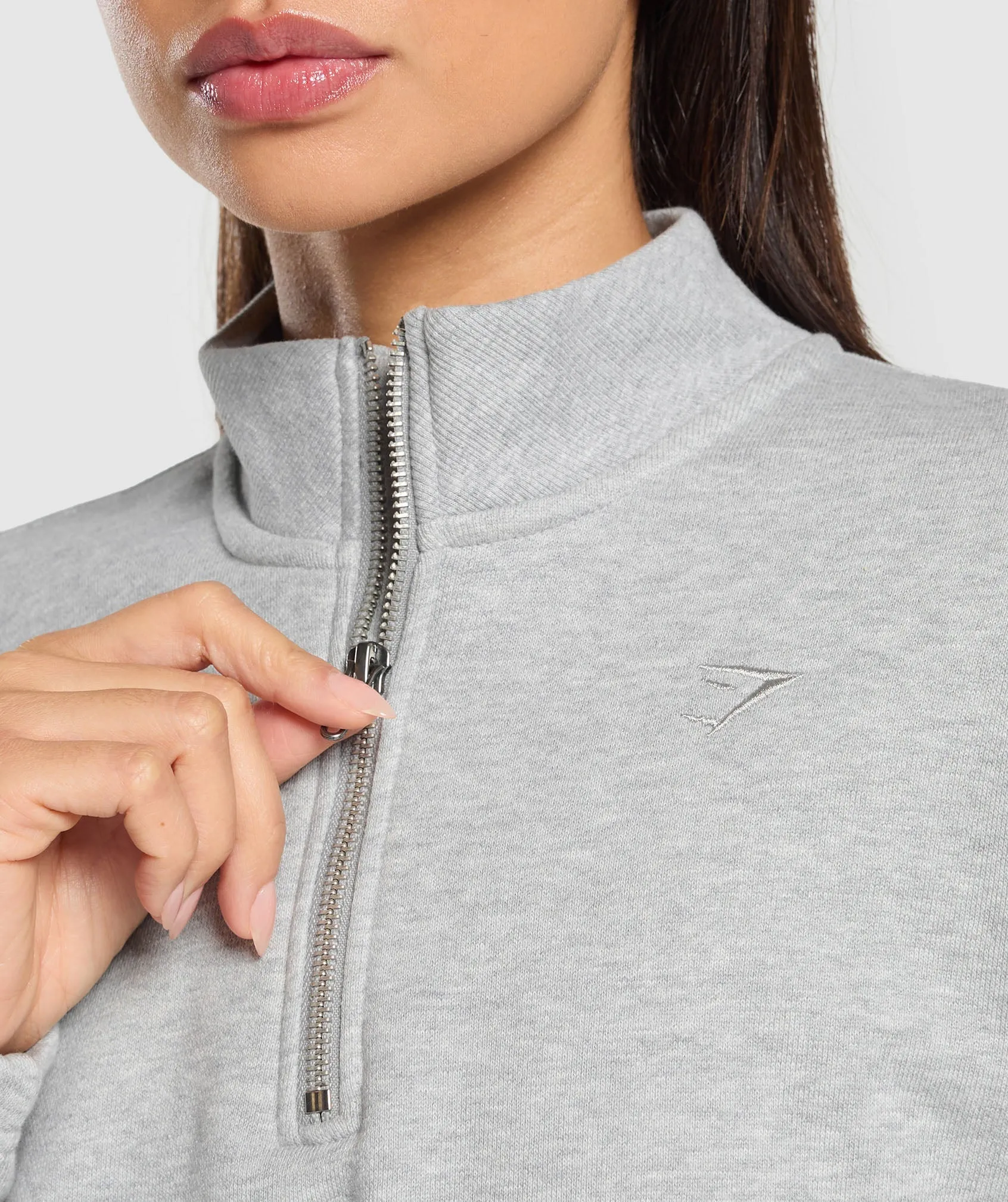 Gymshark Rest Day Sweats 2.0 1/4 Zip Pullover - Light Grey Core Marl sold by Gymshark product image thumbnail 5