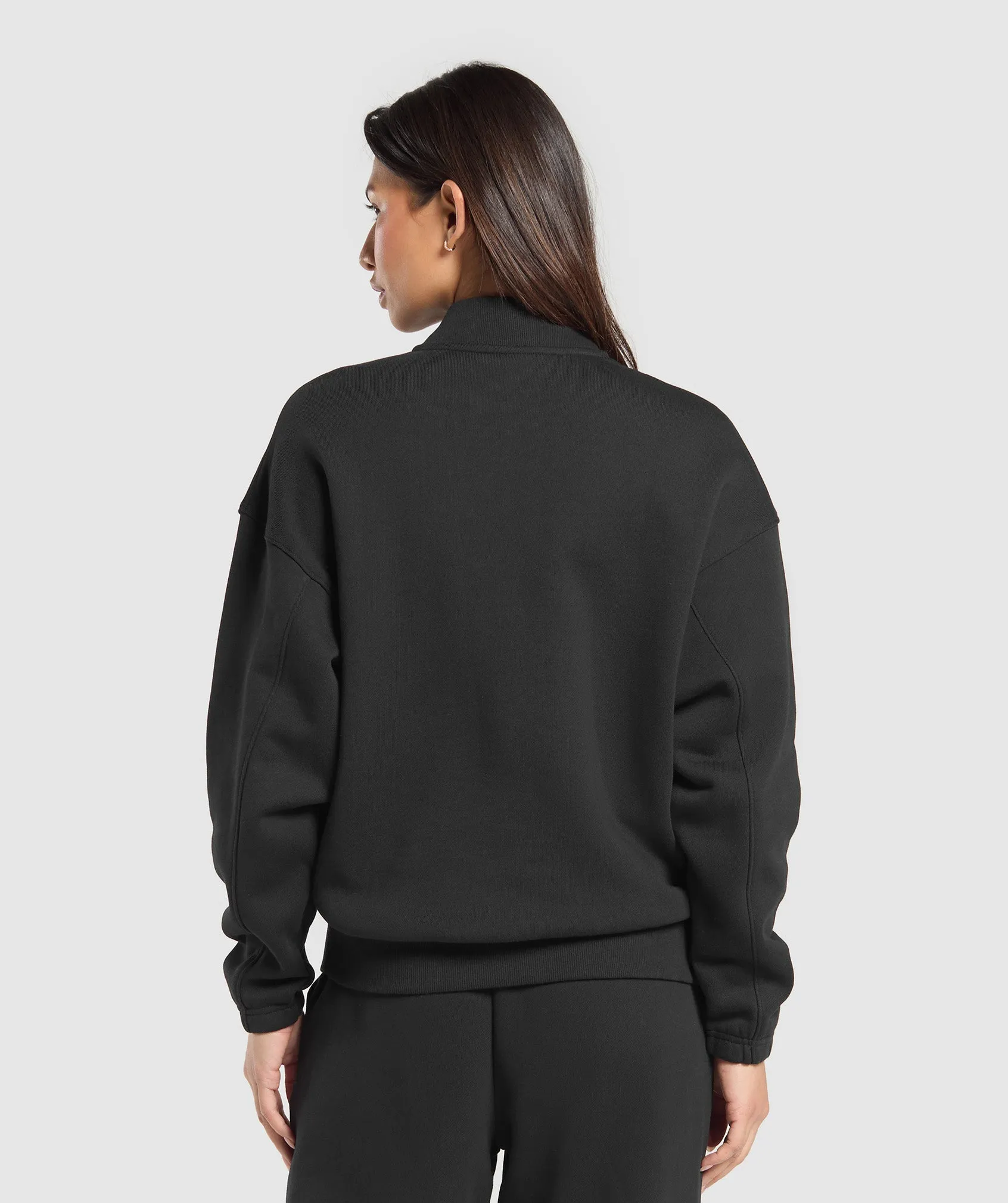 Gymshark Rest Day Sweats 2.0 1/4 Zip Pullover - Black sold by Gymshark product image thumbnail 2