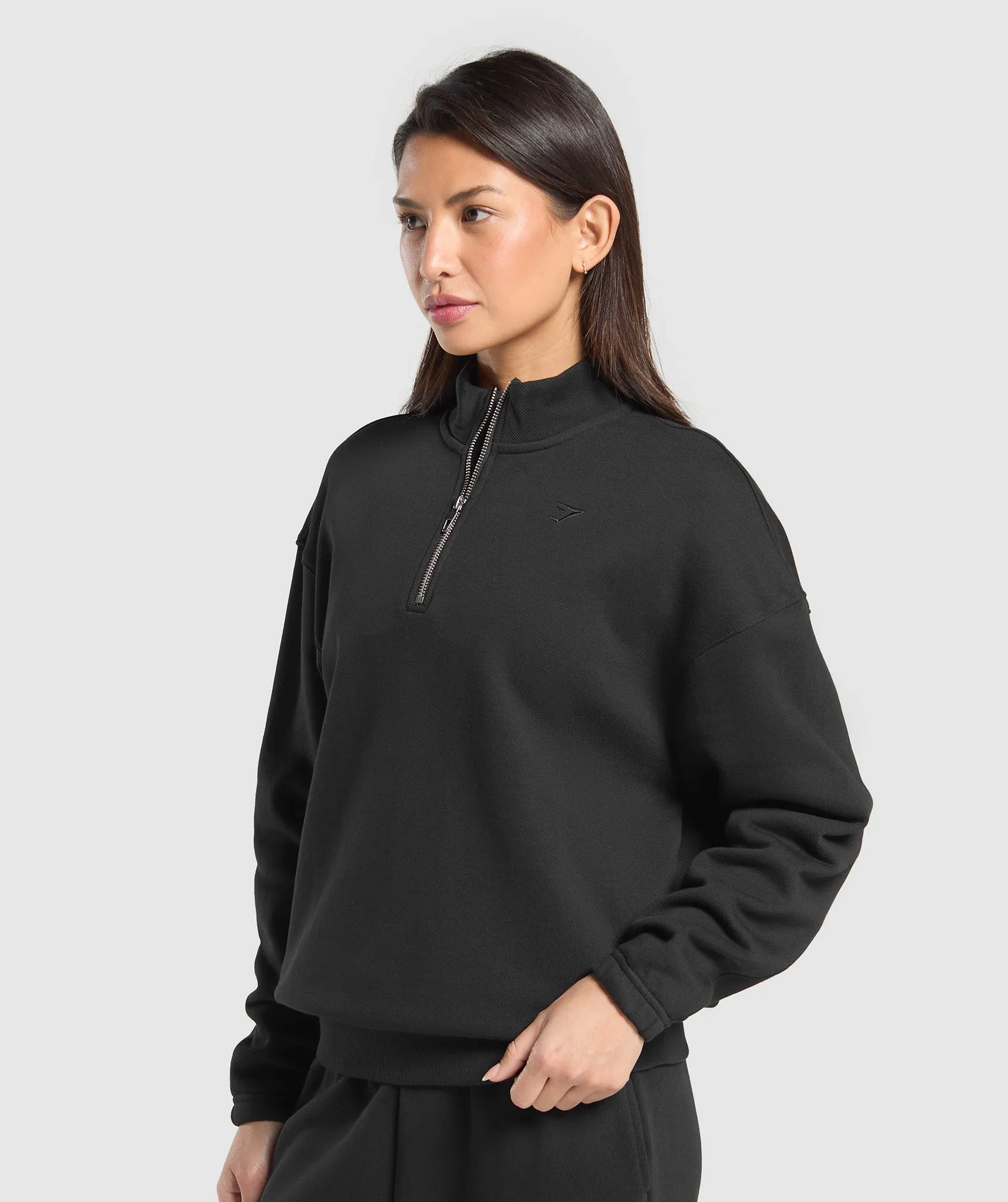 Gymshark Rest Day Sweats 2.0 1/4 Zip Pullover - Black sold by Gymshark product image thumbnail 3