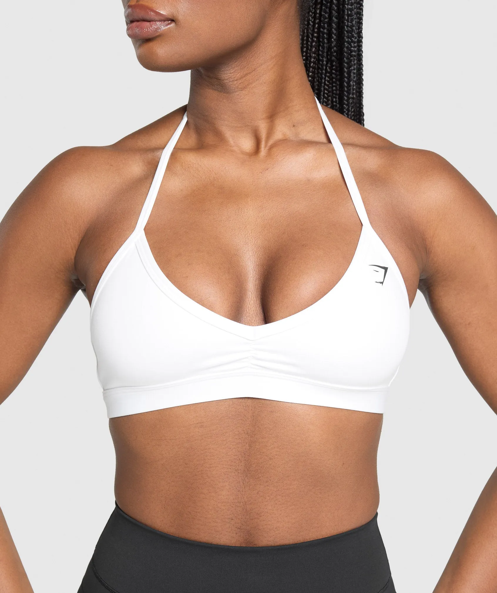 Gymshark Minimal Halterneck Sports Bra - White sold by Gymshark product image thumbnail 5