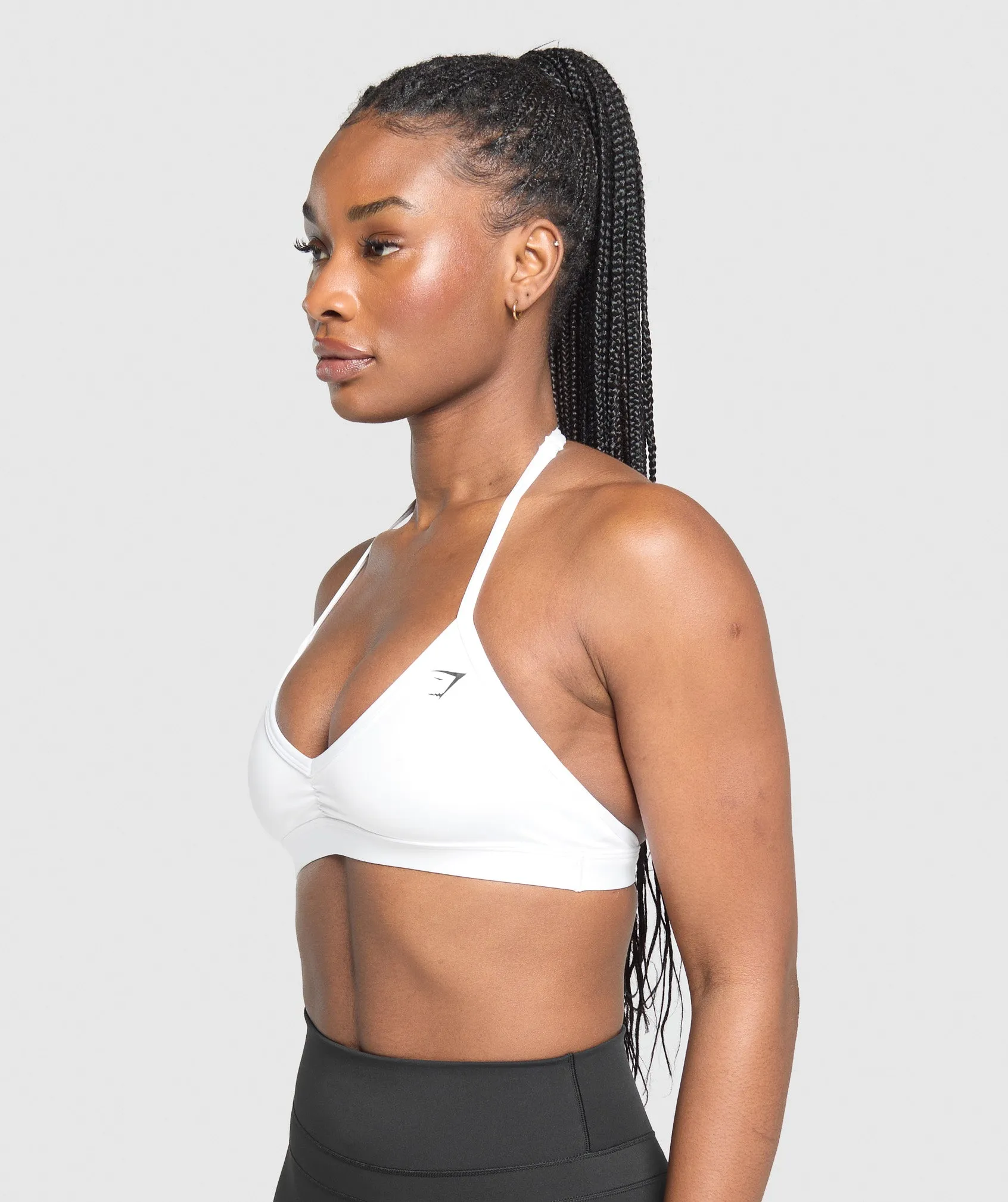 Gymshark Minimal Halterneck Sports Bra - White sold by Gymshark product image thumbnail 3