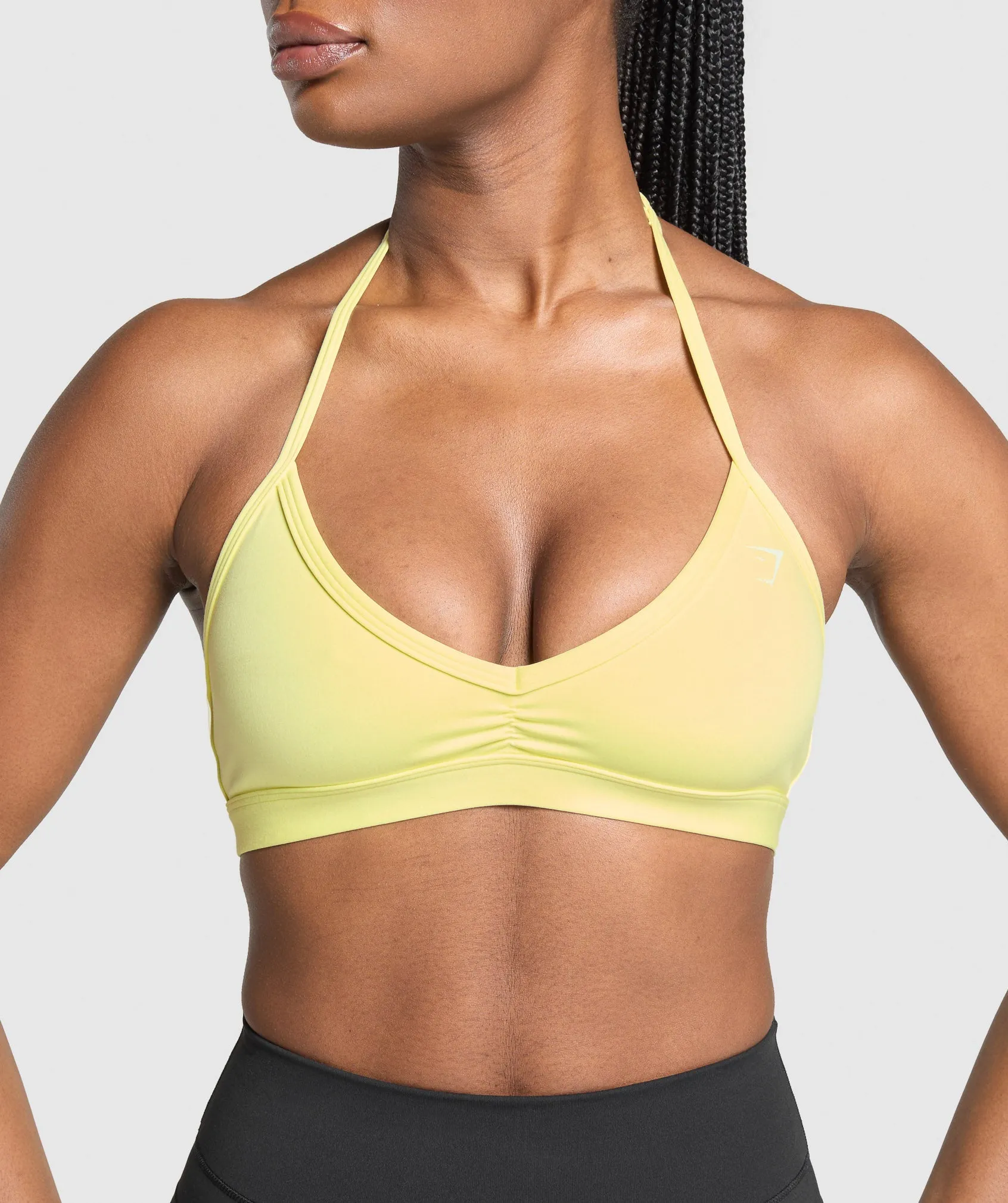 Gymshark Minimal Halterneck Sports Bra - Refresh Yellow sold by Gymshark product image thumbnail 5