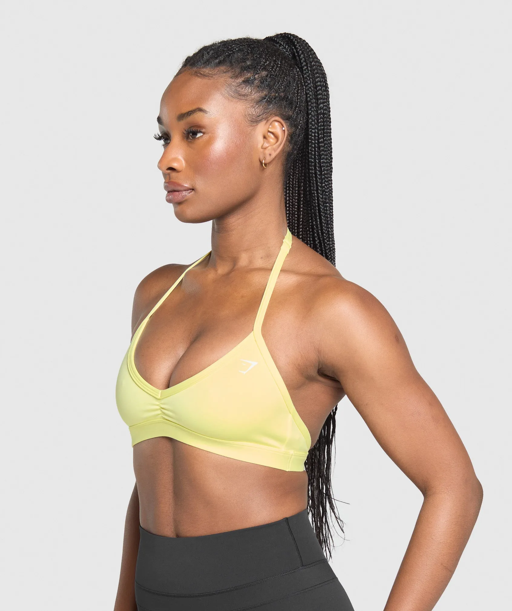 Gymshark Minimal Halterneck Sports Bra - Refresh Yellow sold by Gymshark product image thumbnail 3