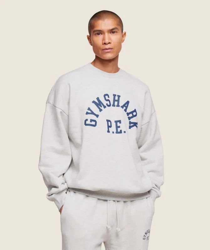 Gymshark Phys Ed Crew - Light Grey Marl sold by Gymshark