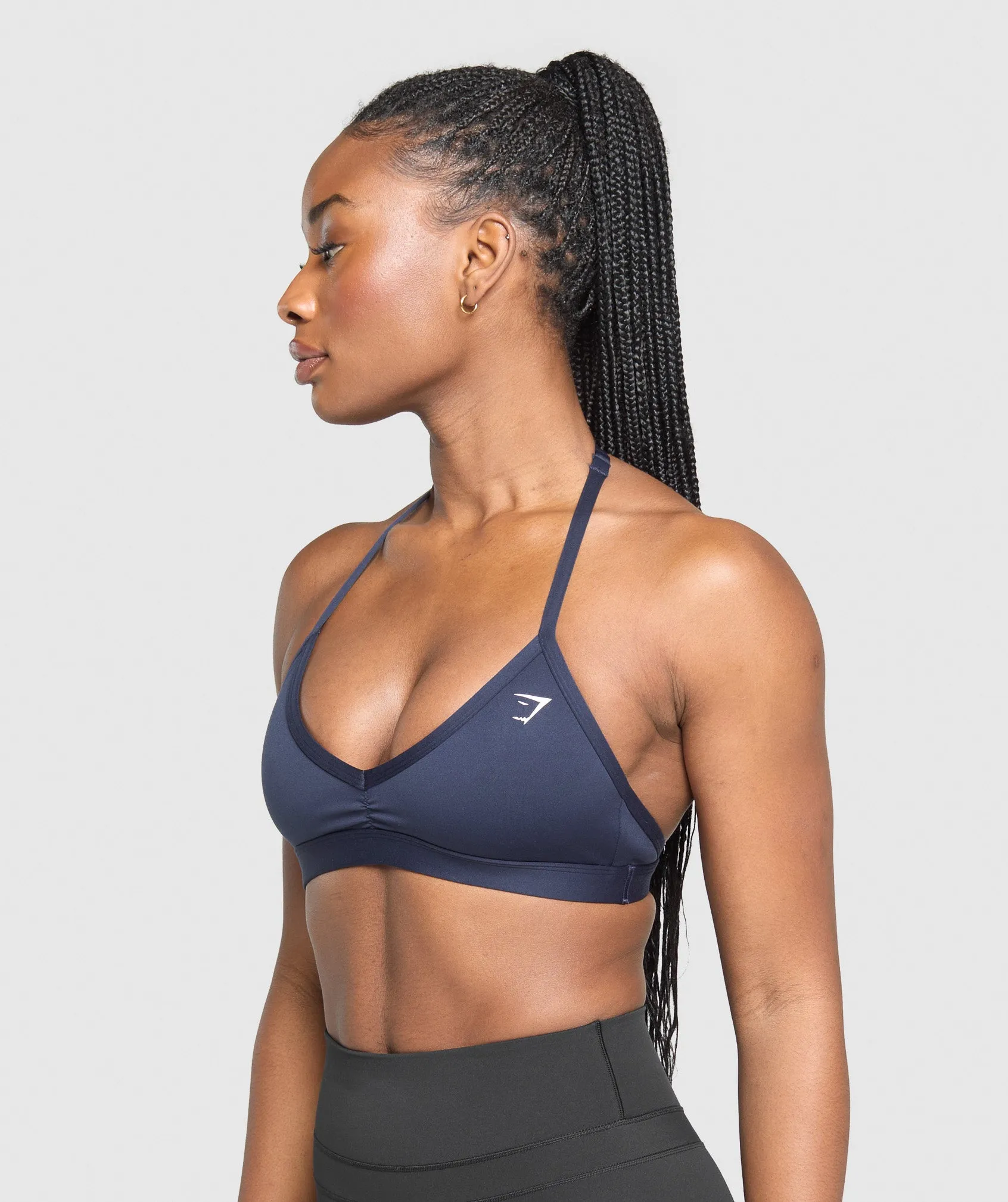 Gymshark Minimal Halterneck Sports Bra - Heavy Blue sold by Gymshark product image thumbnail 3