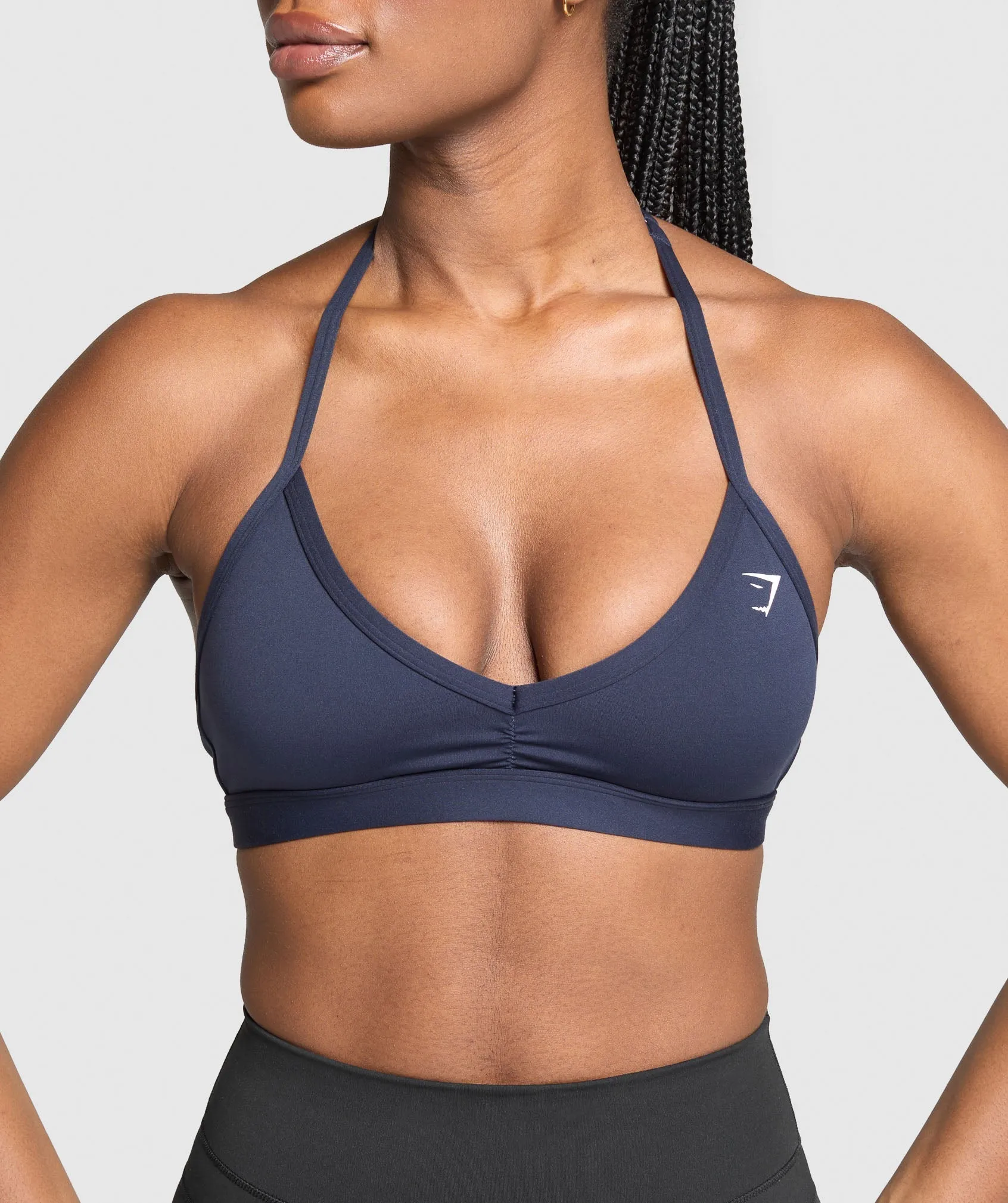Gymshark Minimal Halterneck Sports Bra - Heavy Blue sold by Gymshark product image thumbnail 5