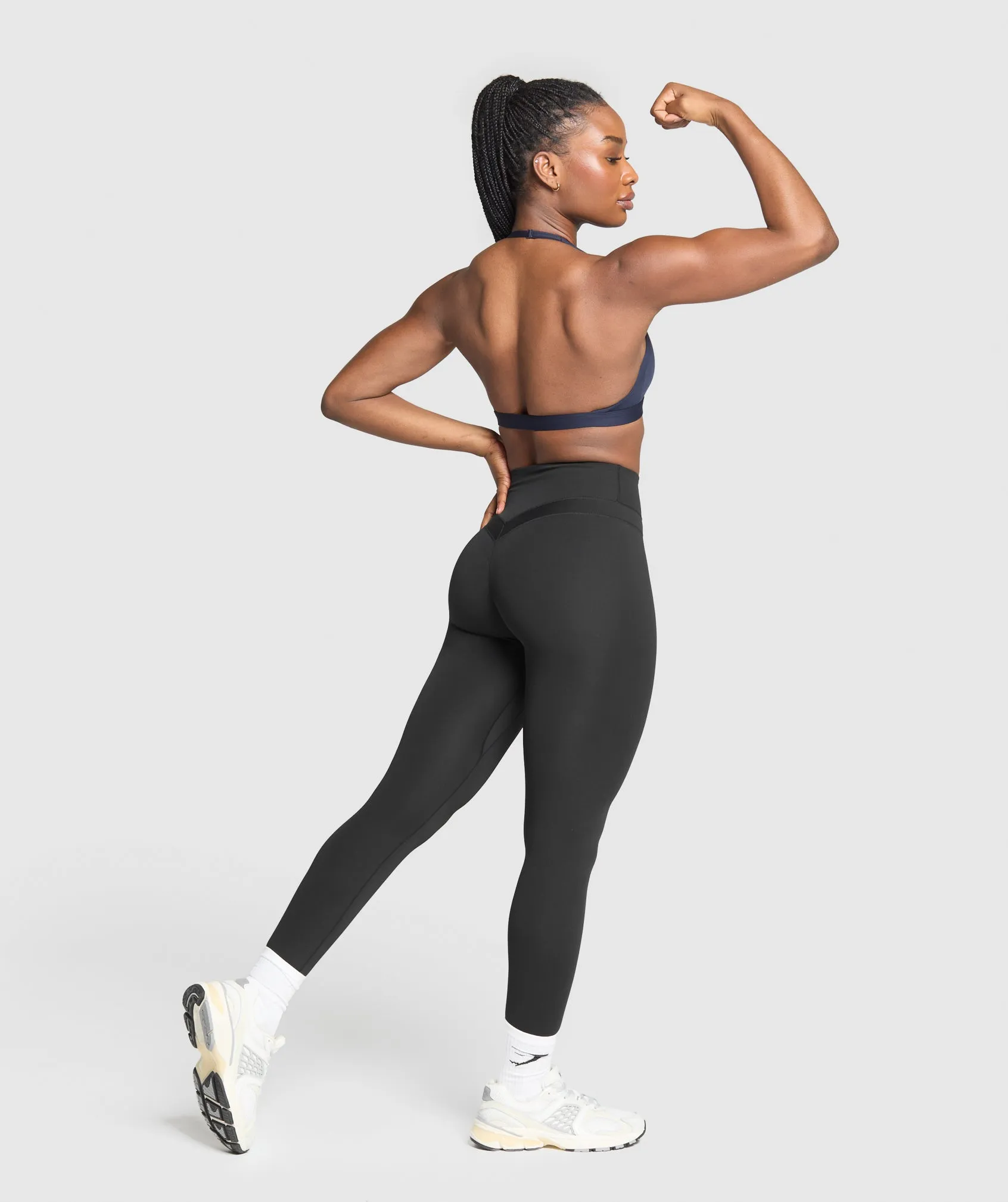 Gymshark Minimal Halterneck Sports Bra - Heavy Blue sold by Gymshark product image thumbnail 4